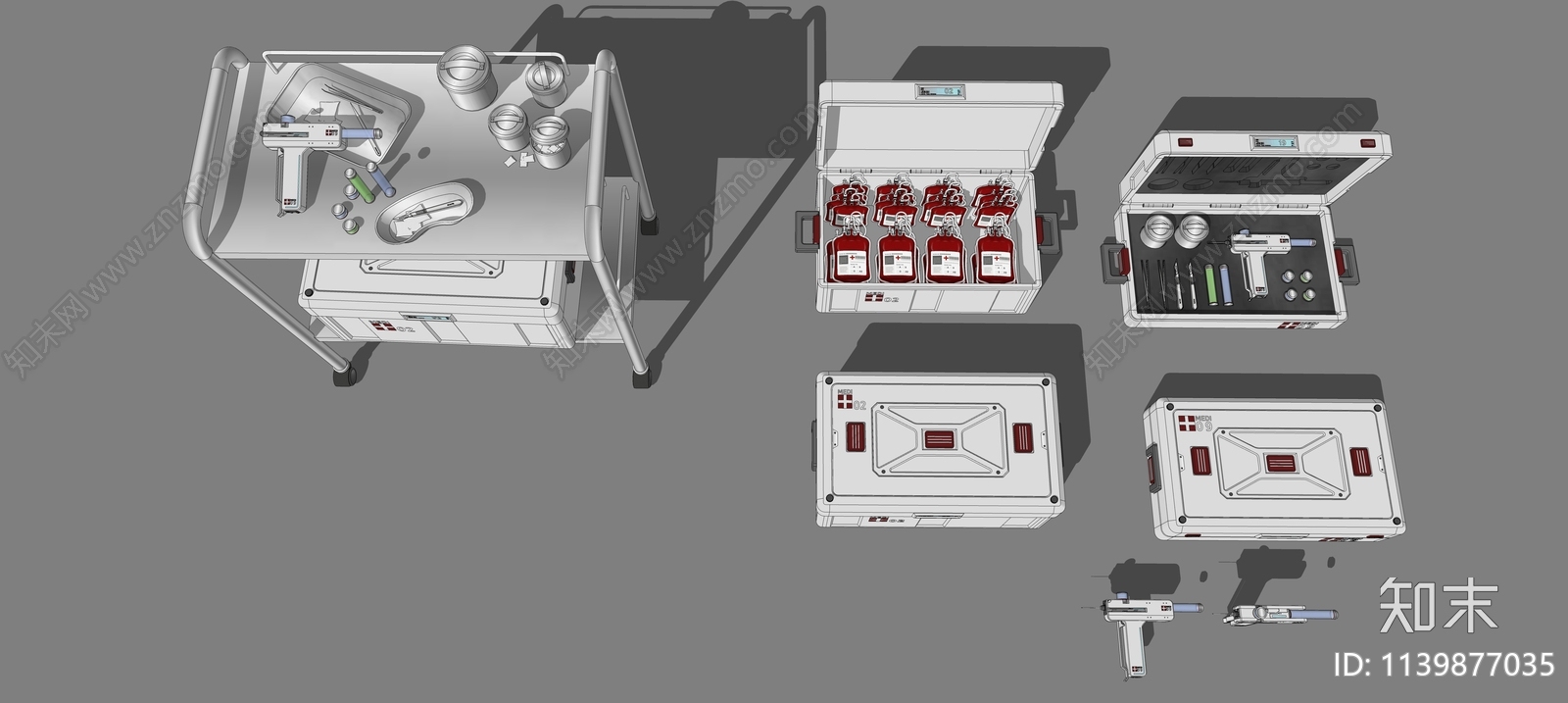 医疗器械套装SU模型下载【ID:1139877035】