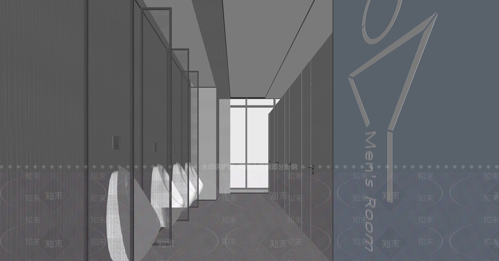 现代公共卫生间SU模型下载【ID:1139879604】