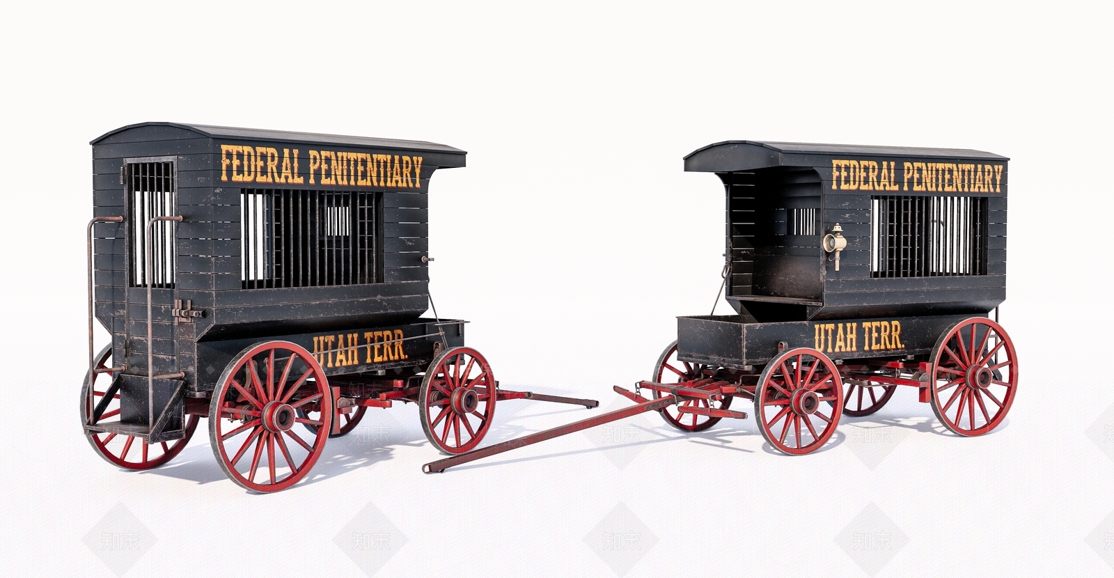 老式监狱货车3D模型下载【ID:1139886846】
