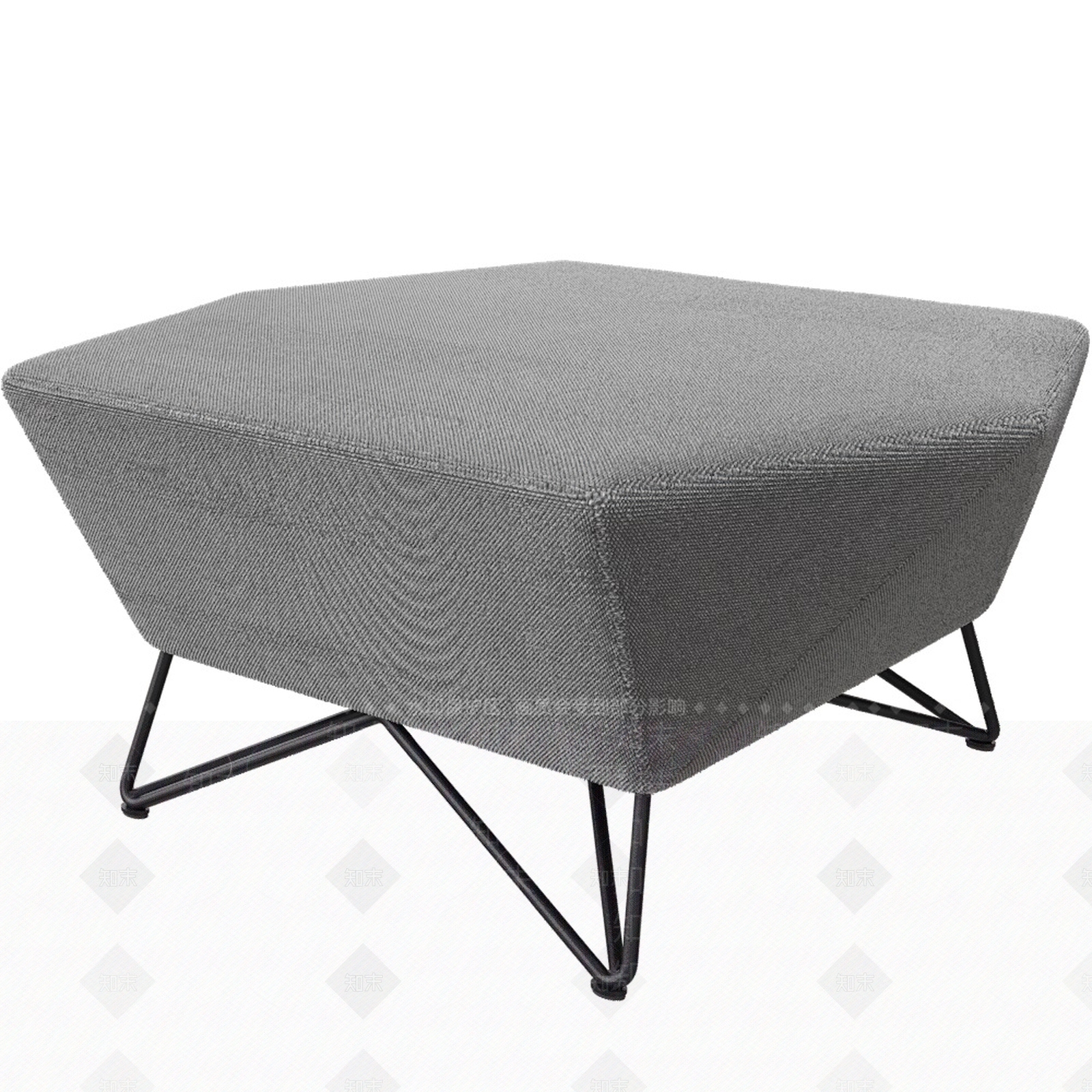 3angle现代布艺矮凳3D模型下载【ID:1139888943】