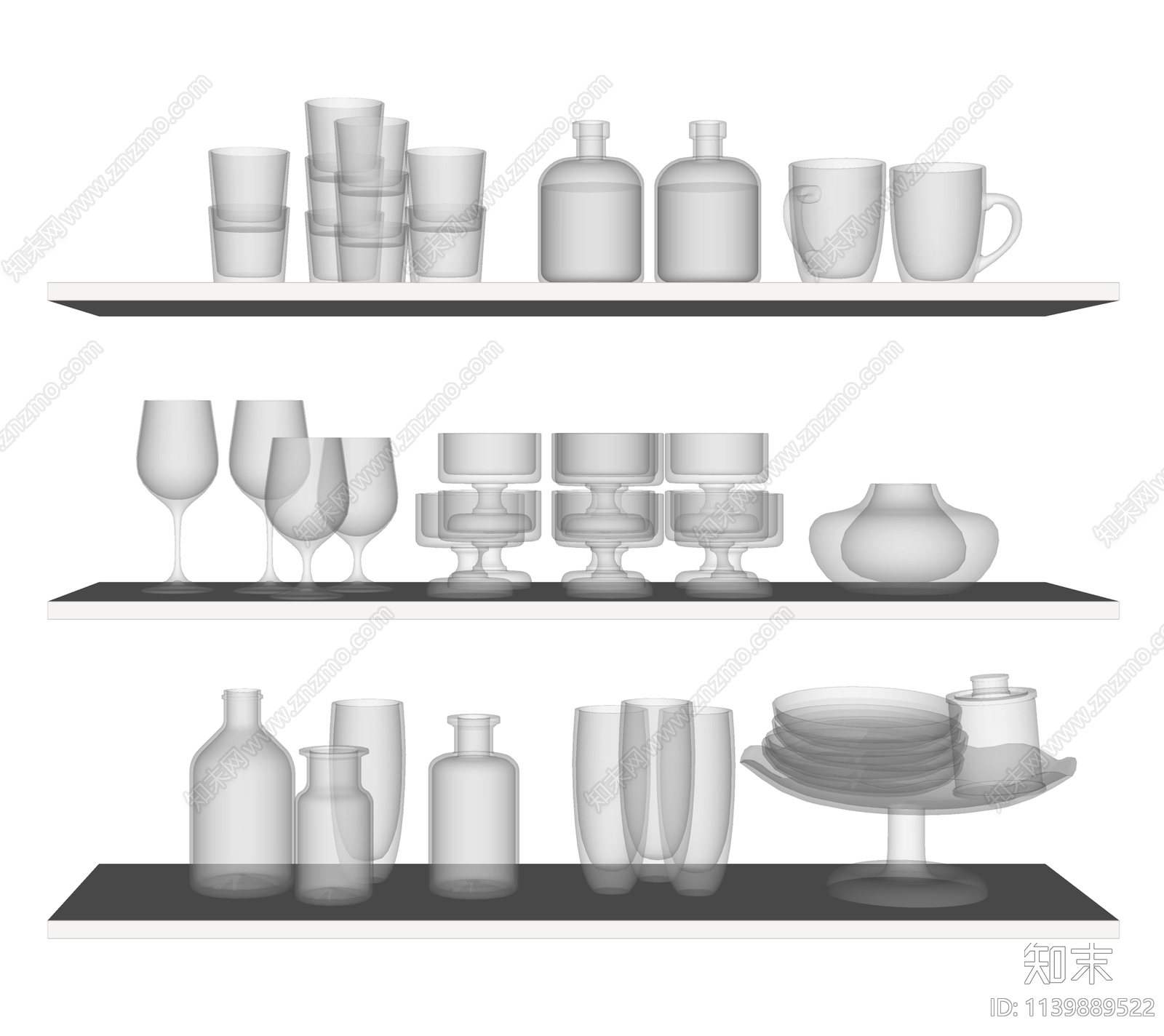 餐具用品SU模型下载【ID:1139889522】