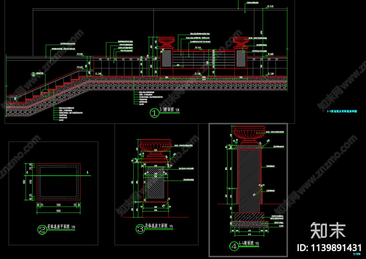 车道入口景墙详图施工图下载【ID:1139891431】