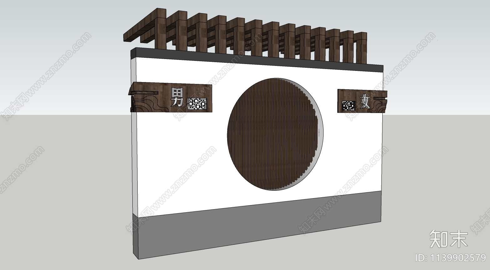 特色屏风墙cad施工图下载【ID:1139902579】