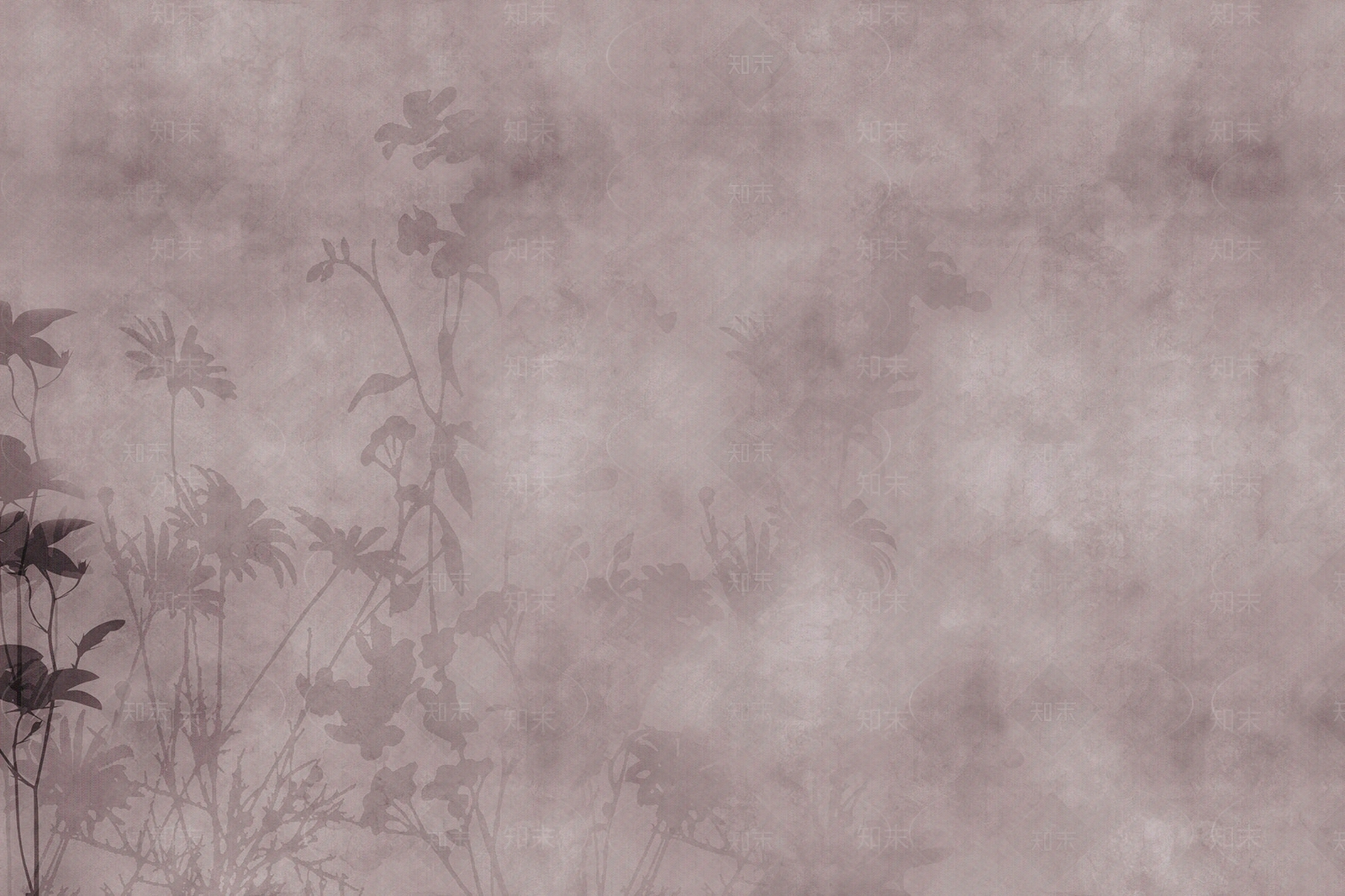 灰紫色植物印花壁纸贴图下载【ID:1139903769】