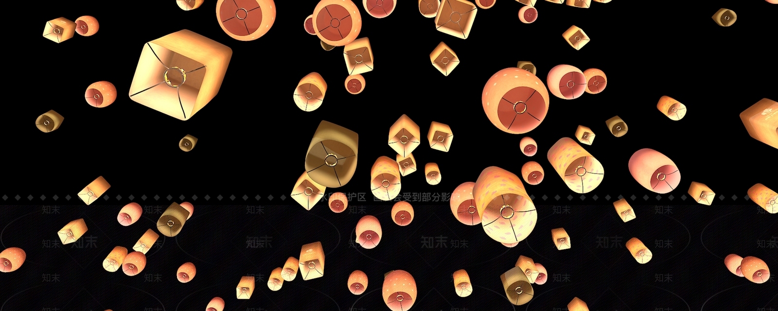 中式孔明灯3D模型下载【ID:1139905881】