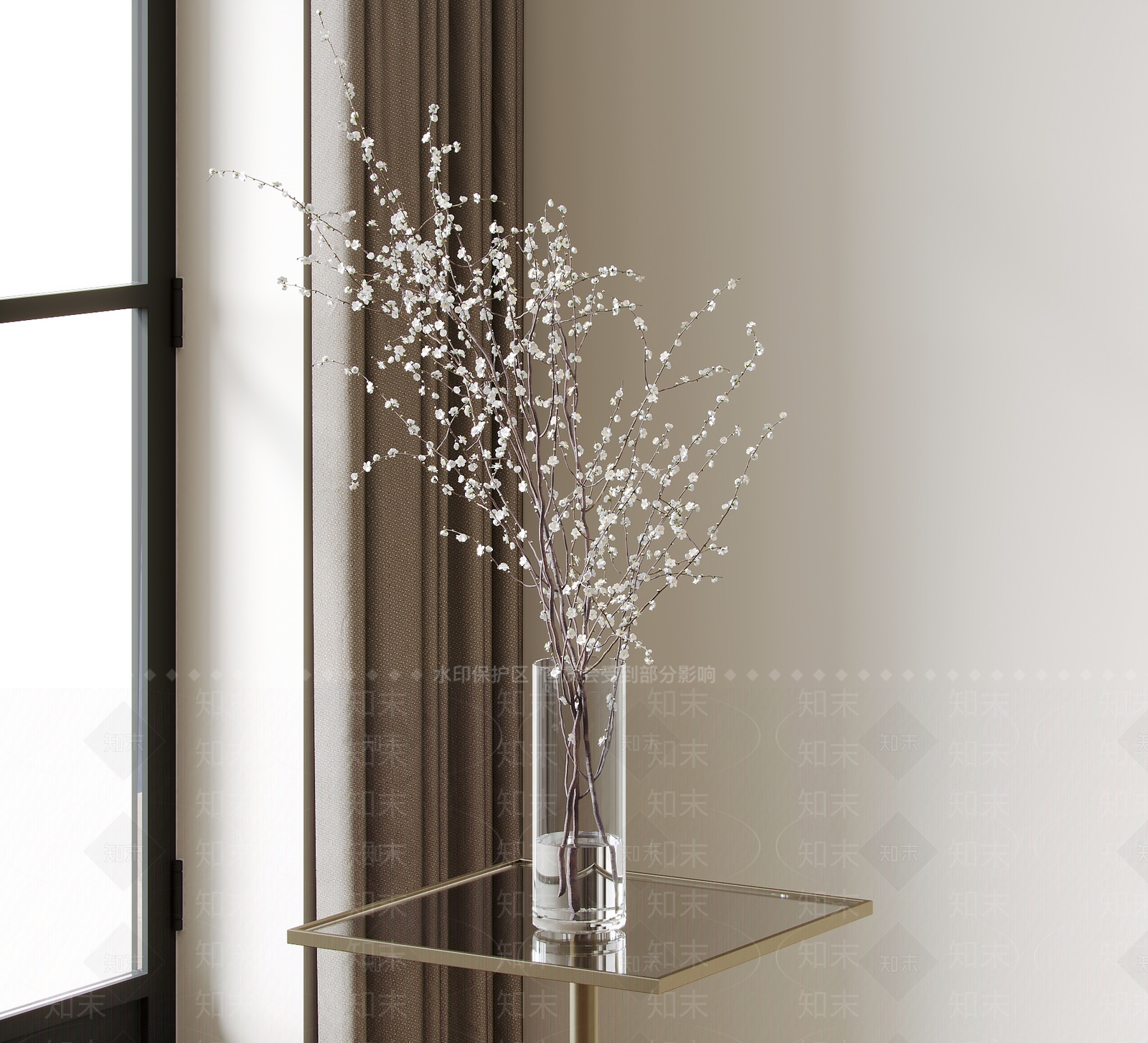 现代干枝花瓶SU模型下载【ID:1139906853】