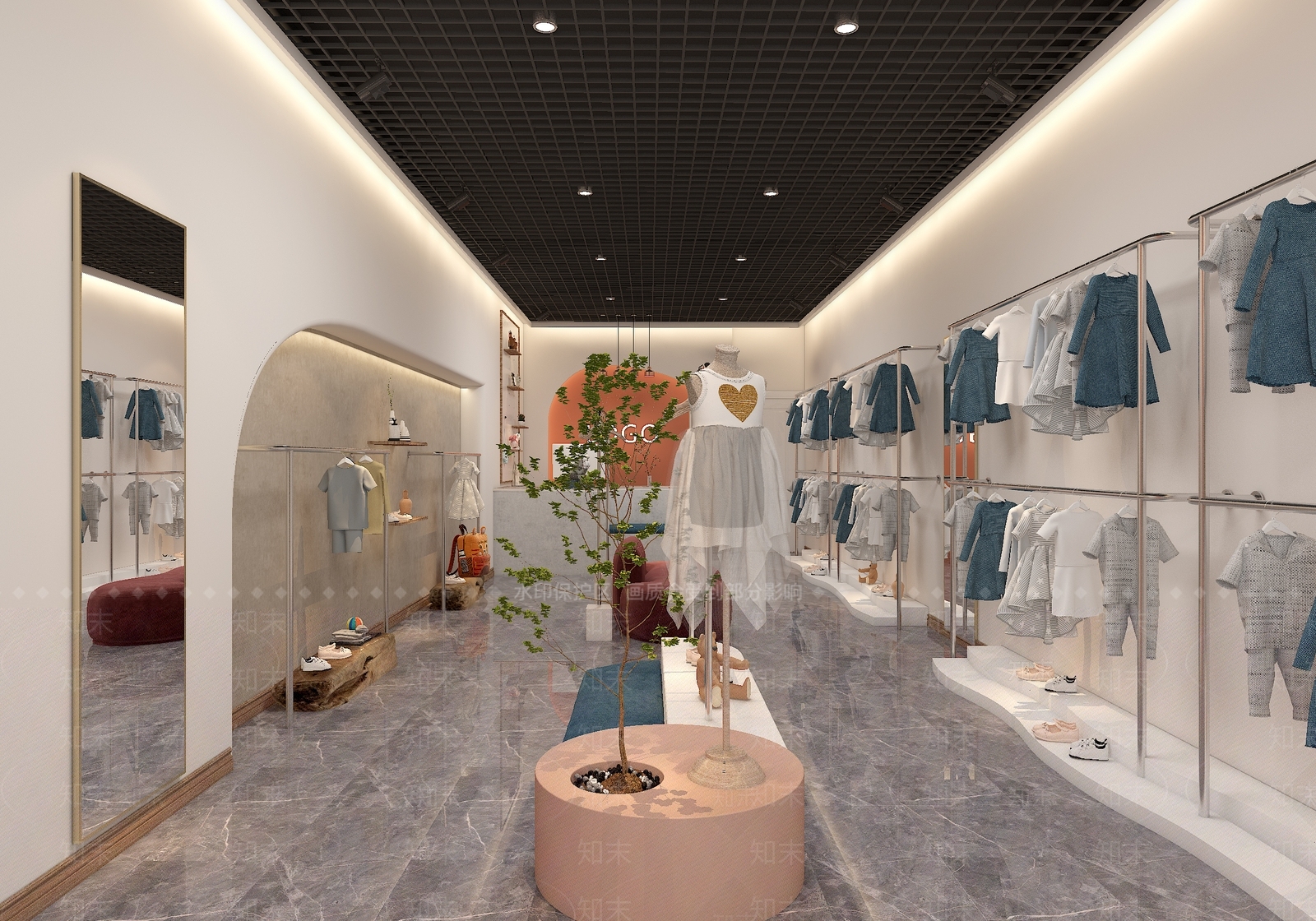 现代童装店3D模型下载【ID:1139908201】
