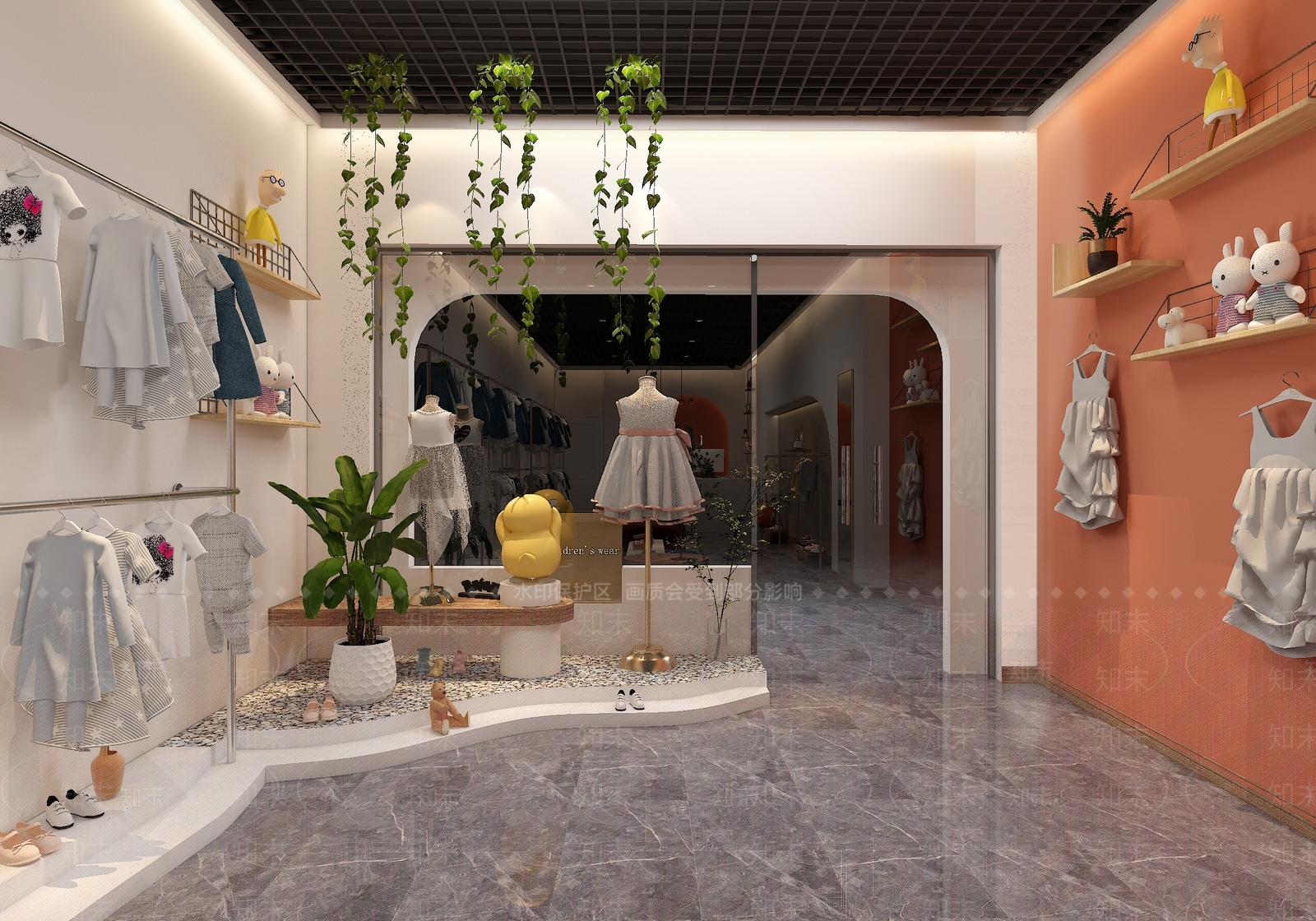 现代童装店3D模型下载【ID:1139908201】