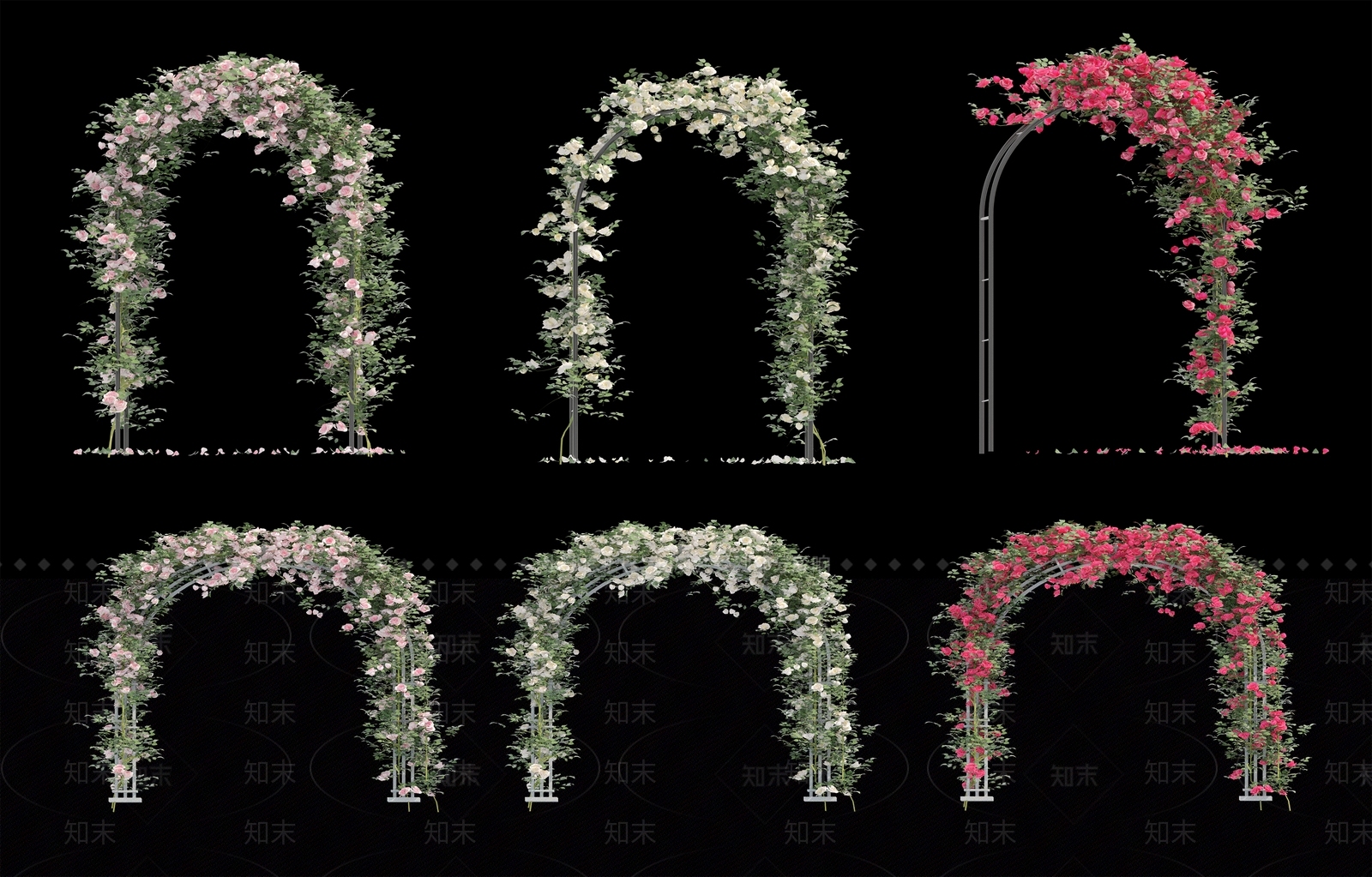 现代拱门美陈3D模型下载【ID:1139909557】