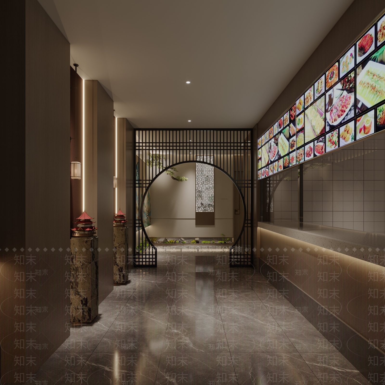 新中式中餐厅3D模型下载【ID:1140042957】