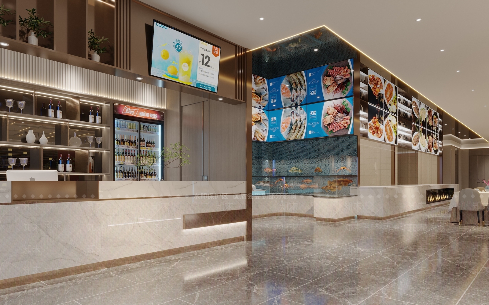 新中式中餐厅3D模型下载【ID:1140042143】