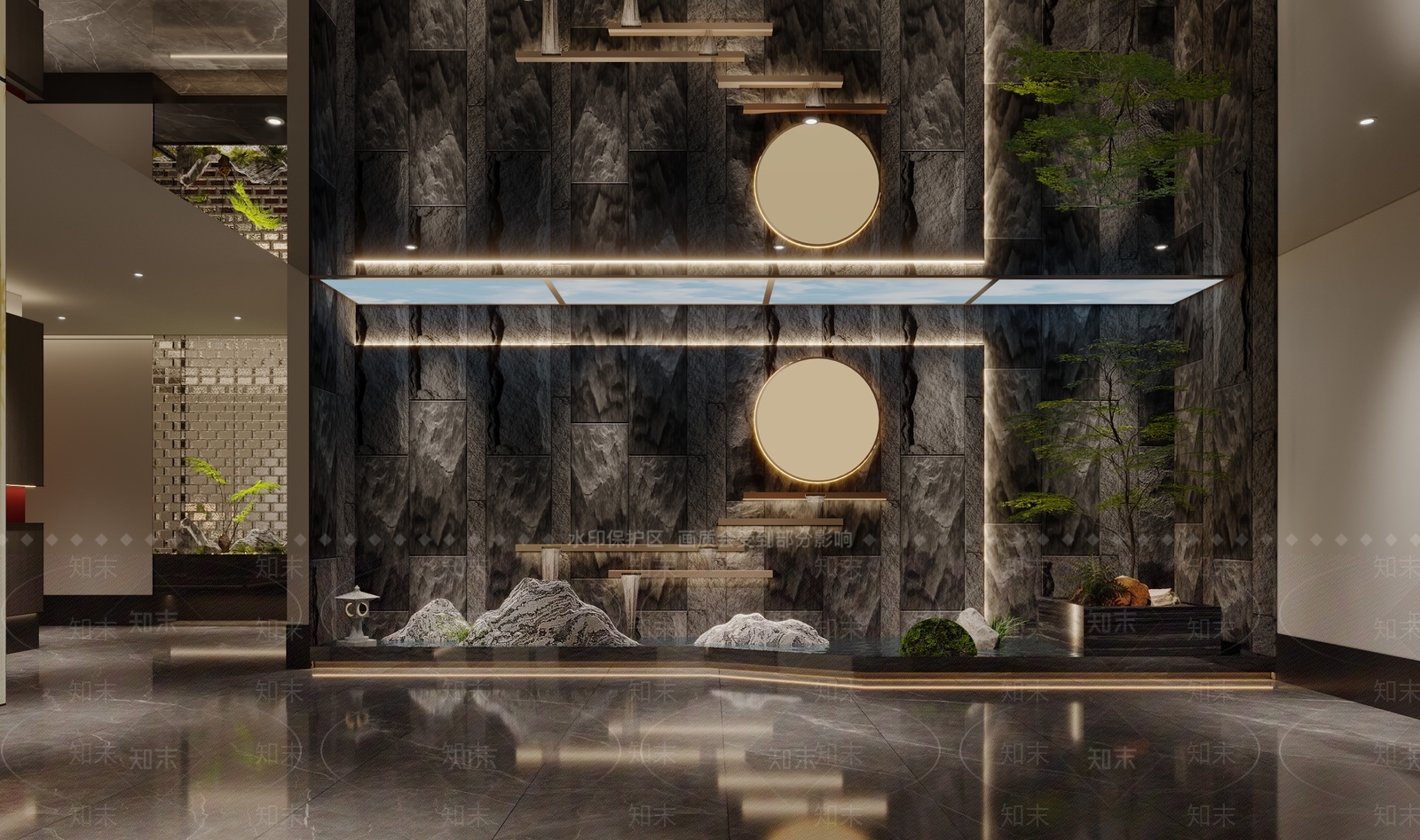 新中式中餐厅3D模型下载【ID:1140041868】