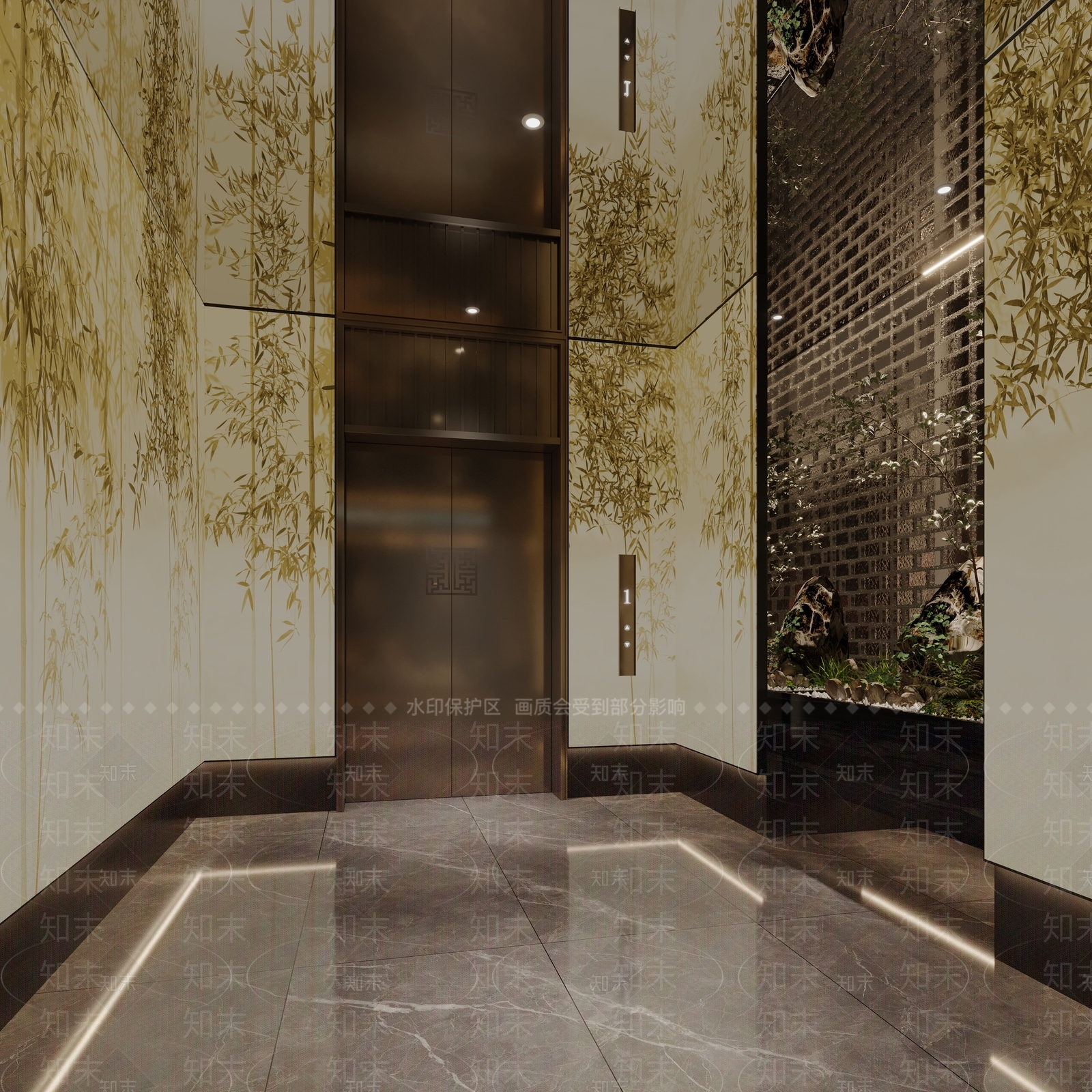 新中式中餐厅3D模型下载【ID:1140041868】