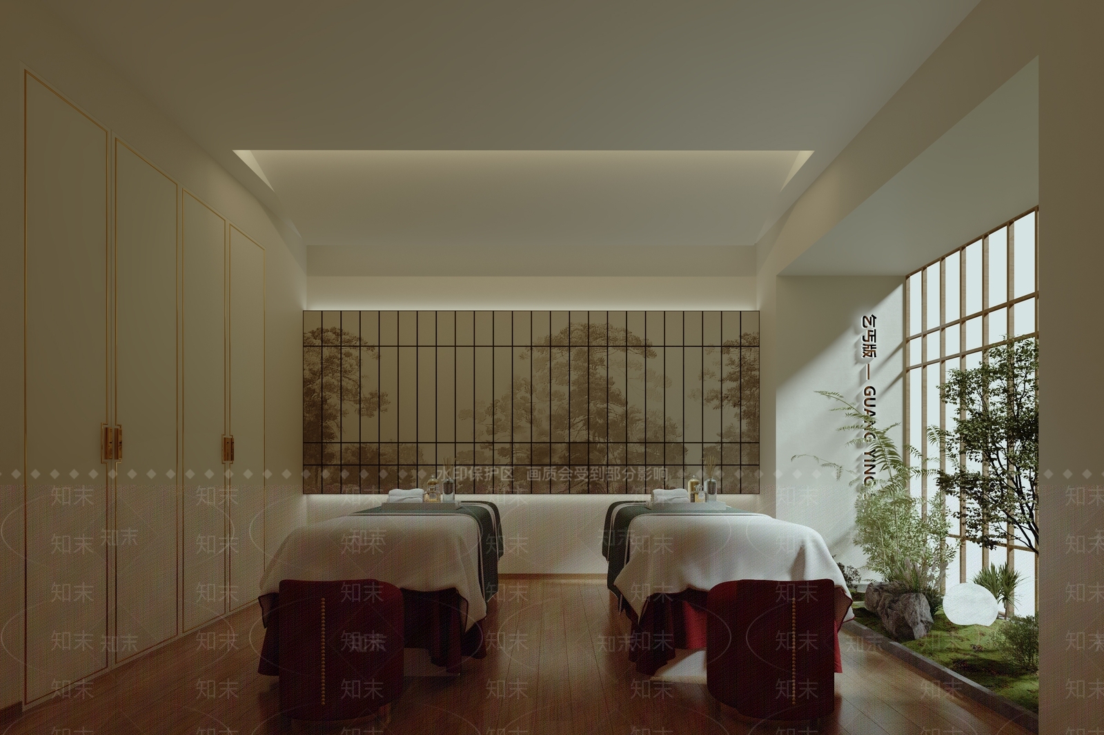 新中式美容SPA3D模型下载【ID:1140053521】
