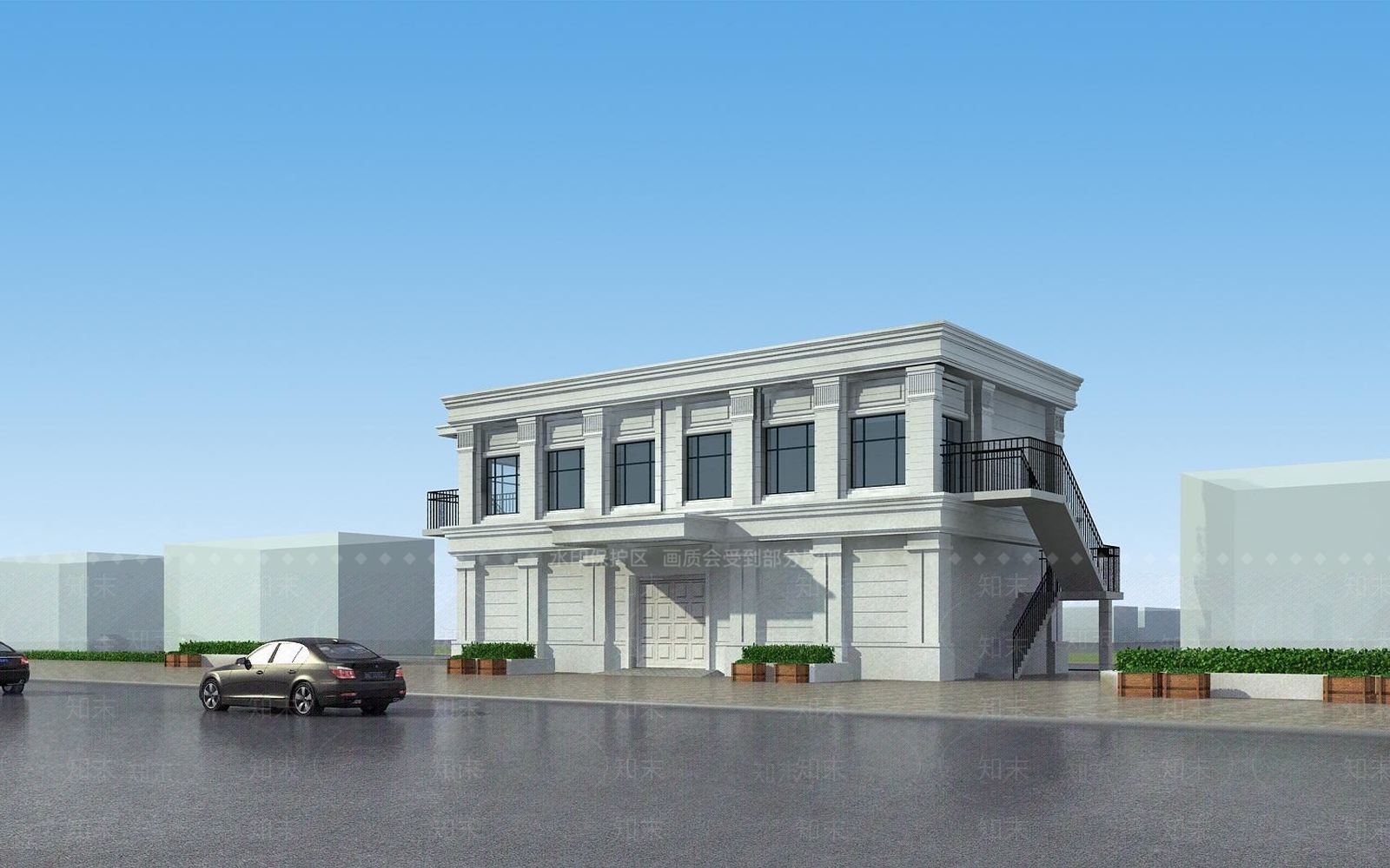 二层简欧工业厂房3D模型下载【ID:1139934051】