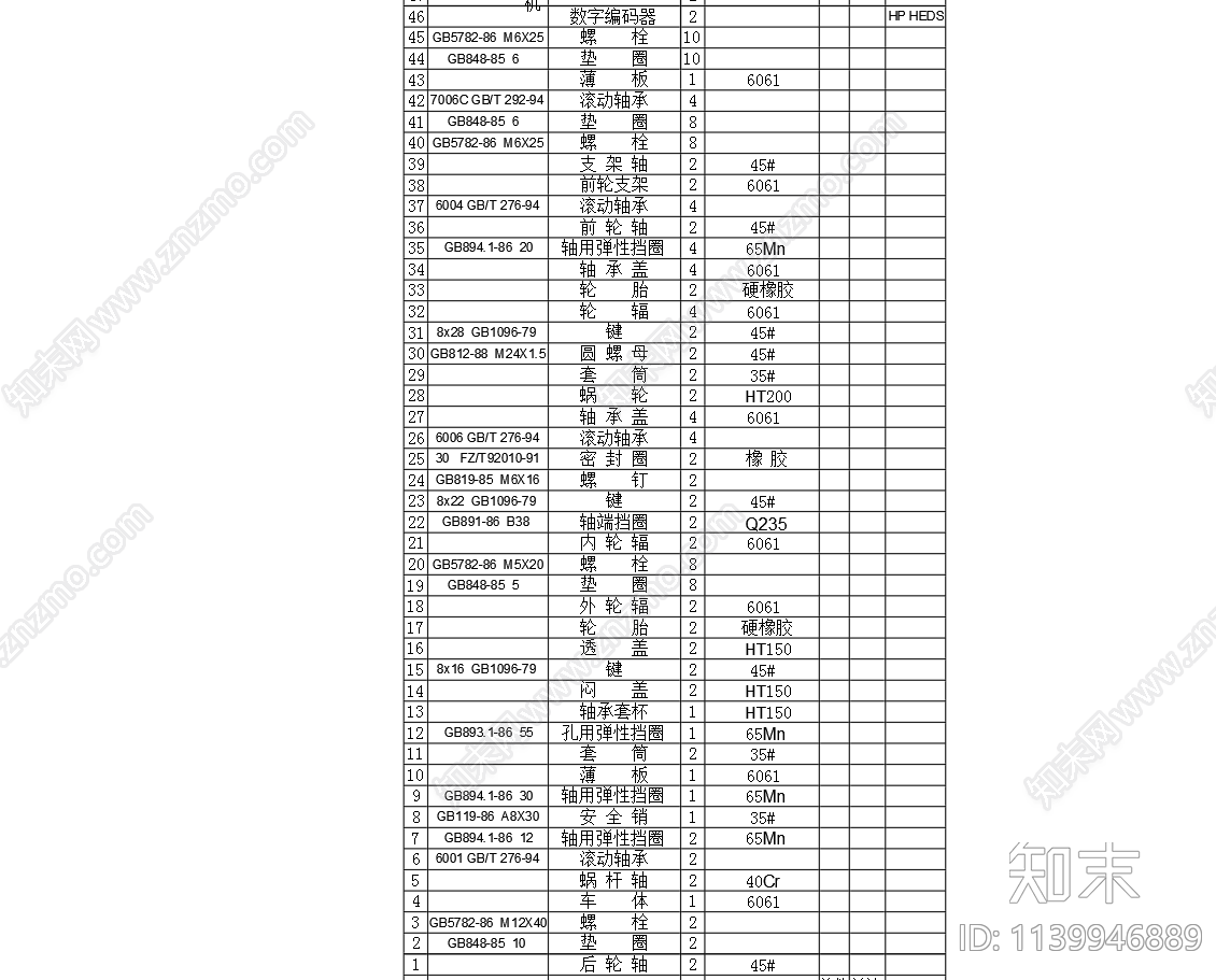 AGV自动导引小车装配cad施工图下载【ID:1139946889】