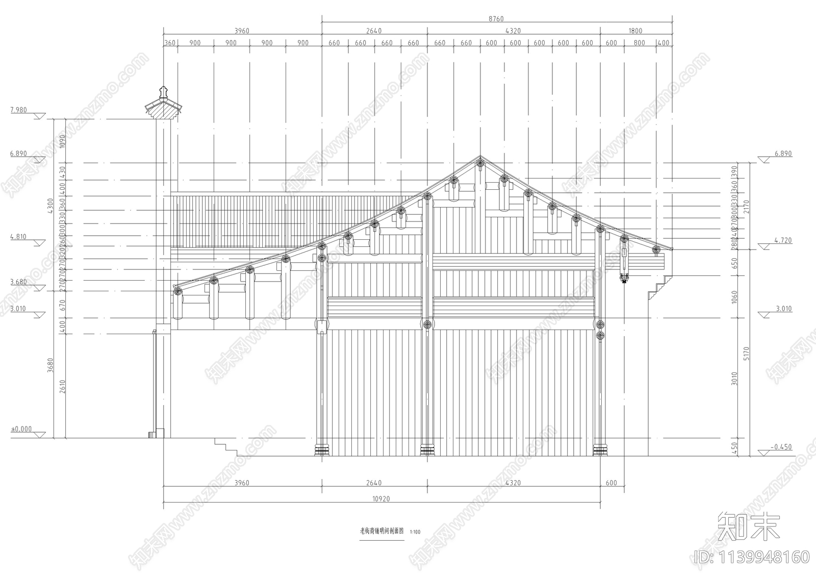 江西祠堂古建筑修缮cad施工图下载【ID:1139948160】