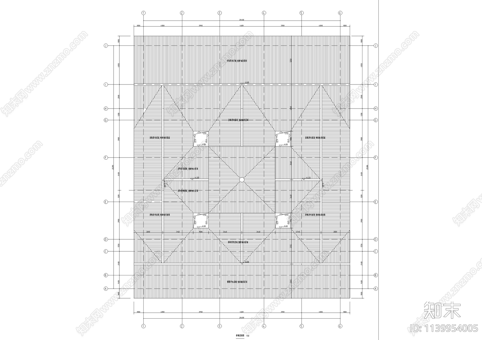 江西祠堂古建筑修缮cad施工图下载【ID:1139954005】