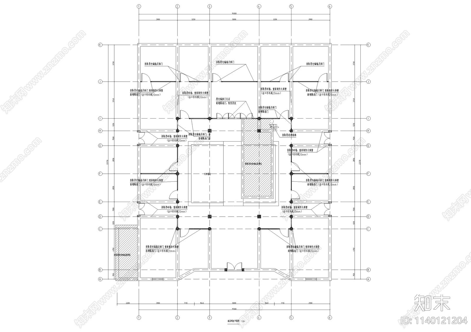 林氏祠堂古建筑cad施工图下载【ID:1140121204】