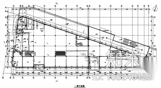 [济南]超市外墙幕墙设计图cad施工图下载【ID:166240123】