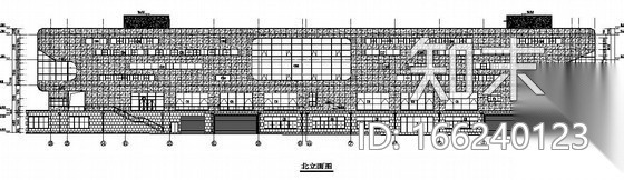 [济南]超市外墙幕墙设计图cad施工图下载【ID:166240123】