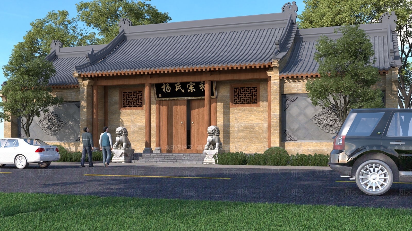 中式宗族祠堂3D模型下载【ID:1139953016】