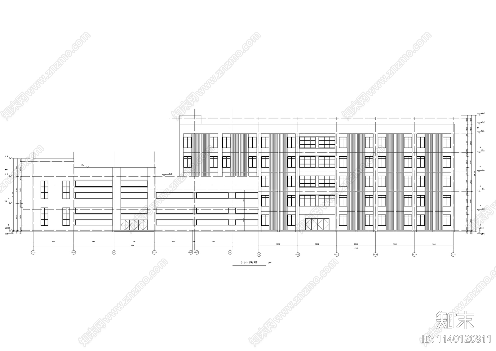 中学建筑cad施工图下载【ID:1140120811】