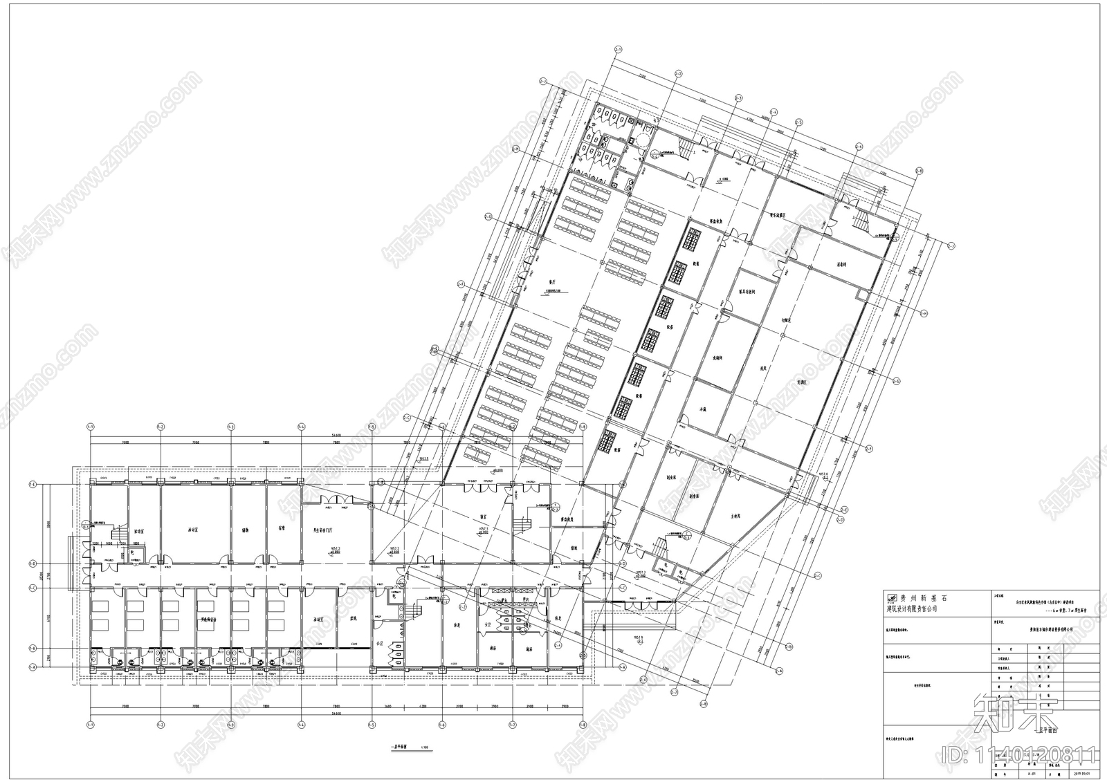 中学建筑cad施工图下载【ID:1140120811】