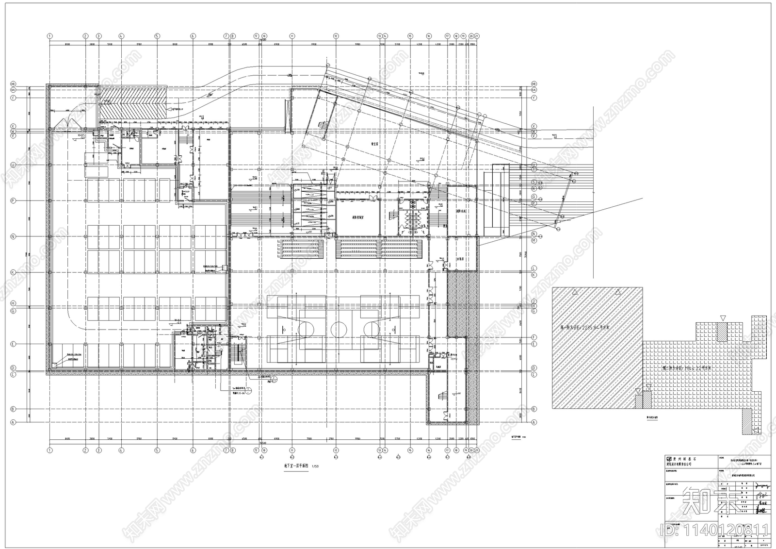 中学建筑cad施工图下载【ID:1140120811】