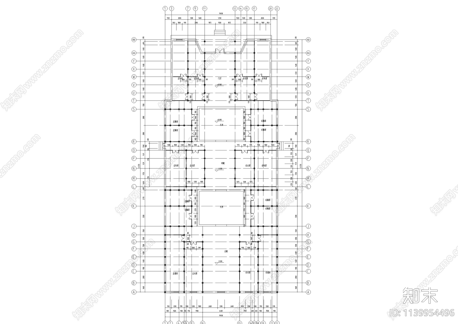 江西祠堂古建筑修缮cad施工图下载【ID:1139954496】