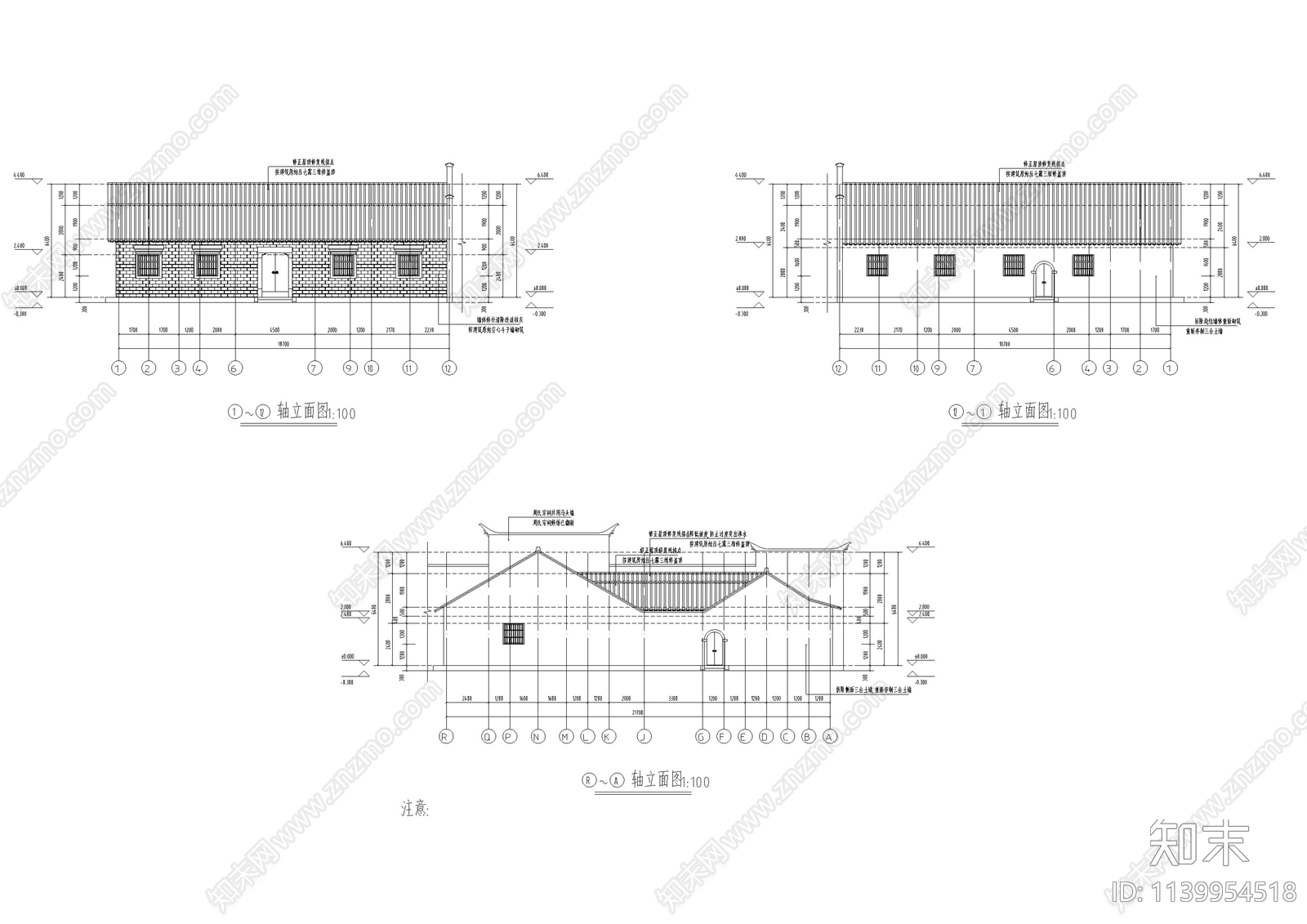 江西祠堂古建筑修缮cad施工图下载【ID:1139954518】