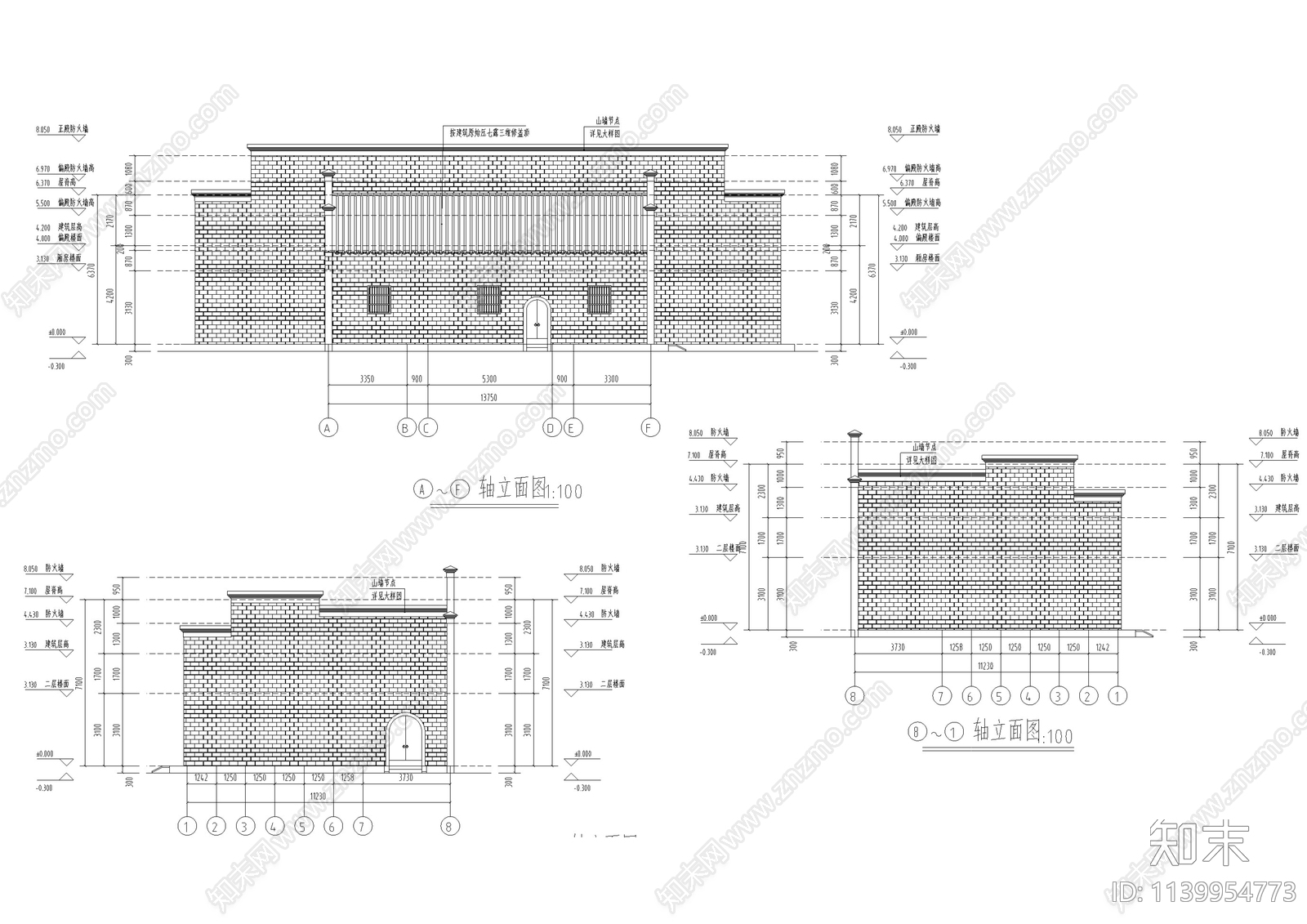 江西祠堂古建筑修缮cad施工图下载【ID:1139954773】