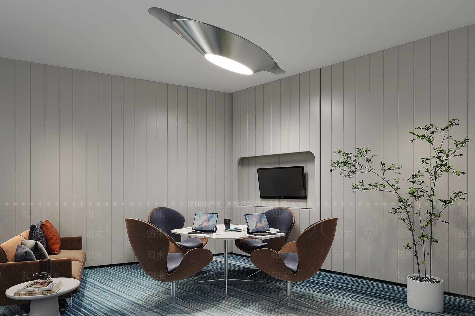 现代办公洽谈室3D模型下载【ID:1139957014】