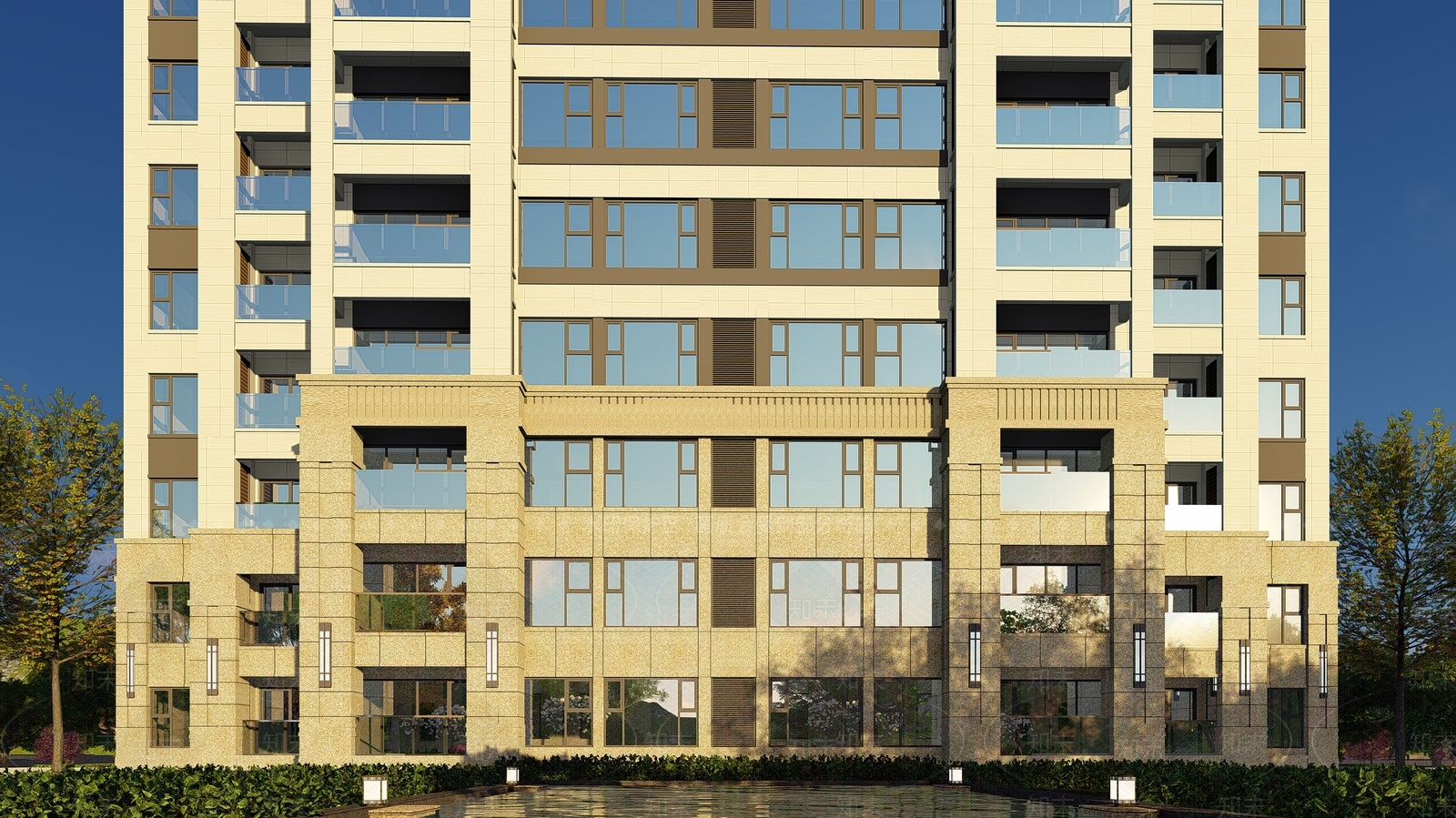 现代高层住宅SU模型下载【ID:1139957659】
