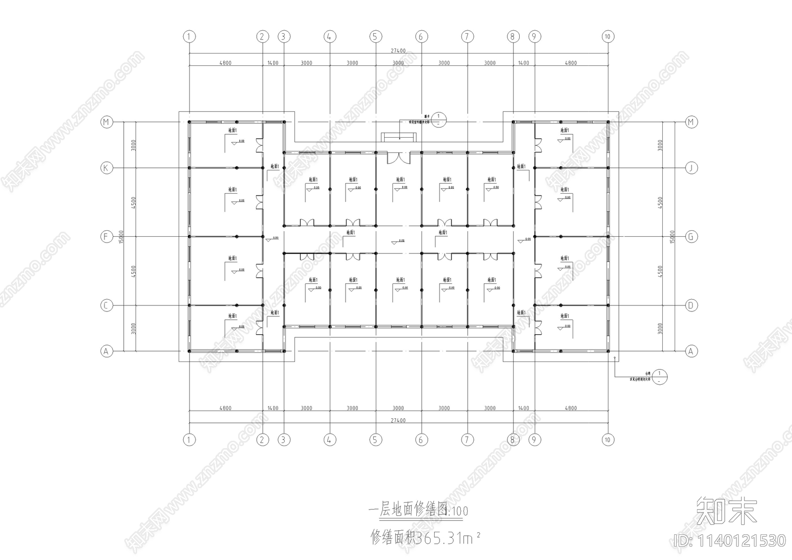 江西祠堂古建筑cad施工图下载【ID:1140121530】