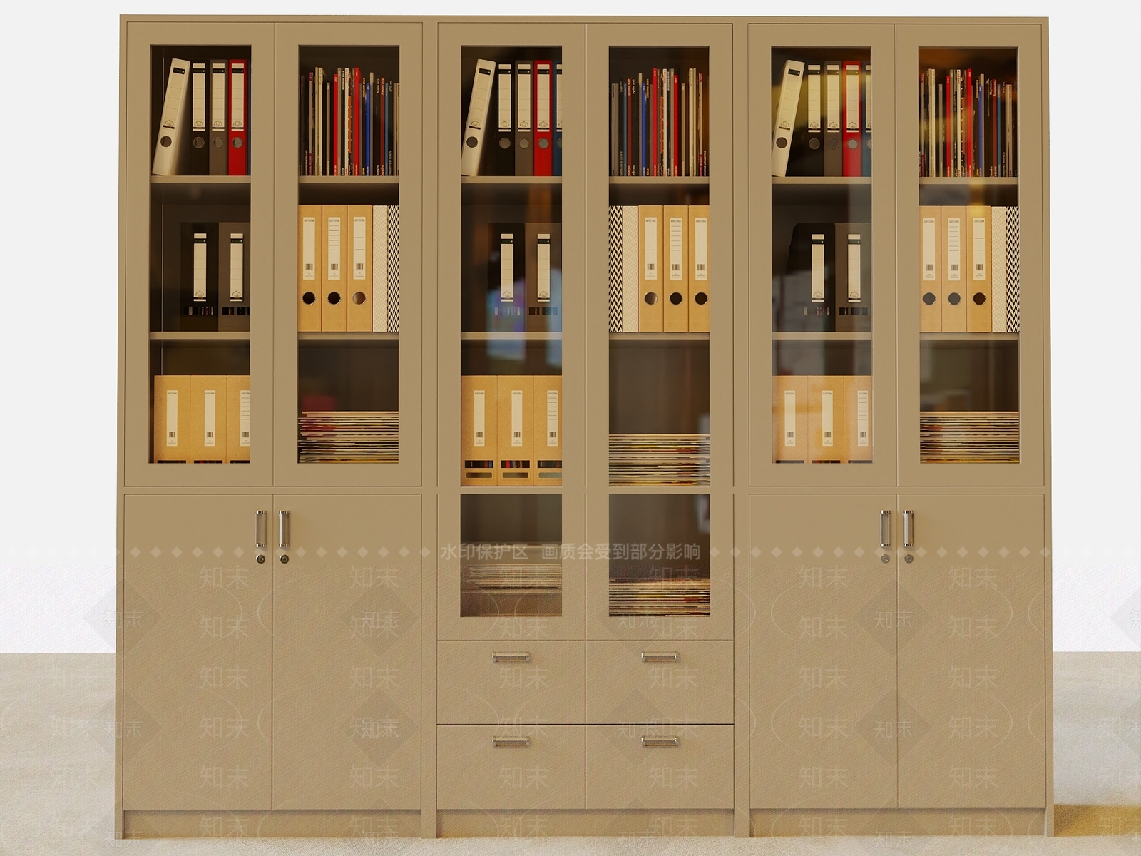 现代办公文件夹柜3D模型下载【ID:1139979100】