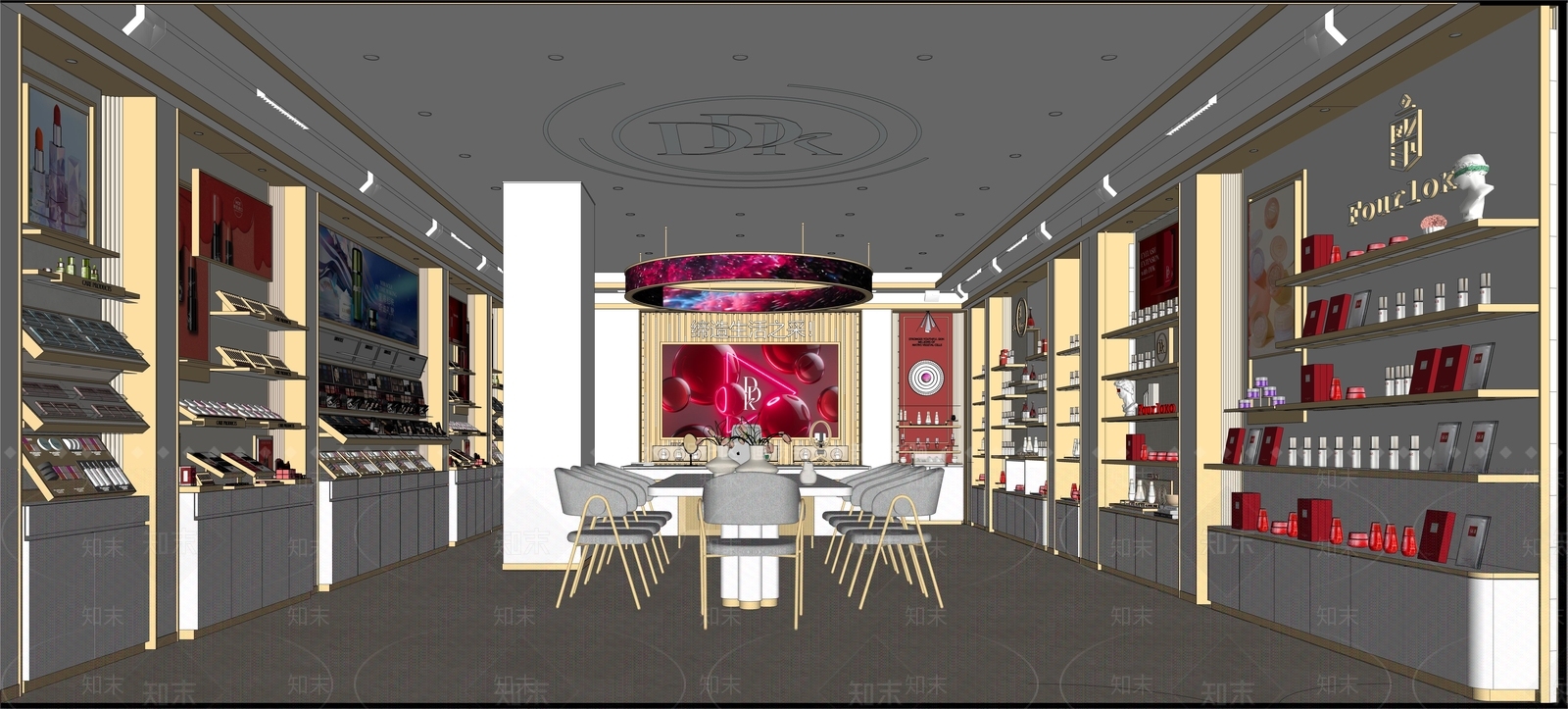 现代美妆店SU模型下载【ID:1139982596】