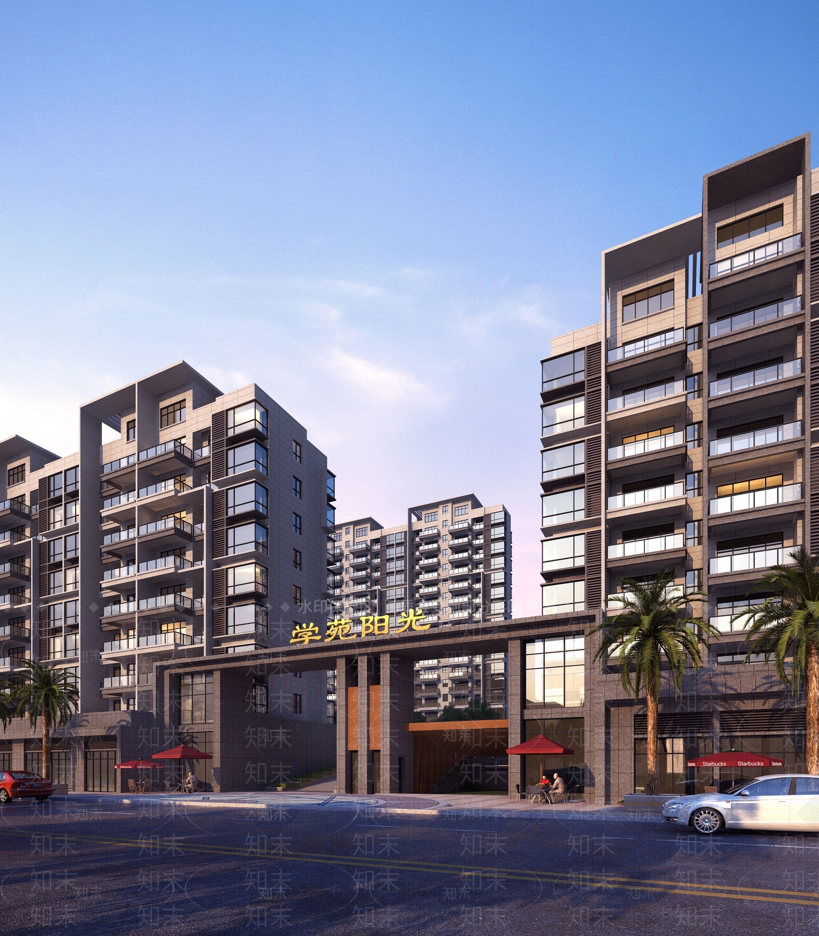 现在住宅小区入口大门3D模型下载【ID:1139992024】