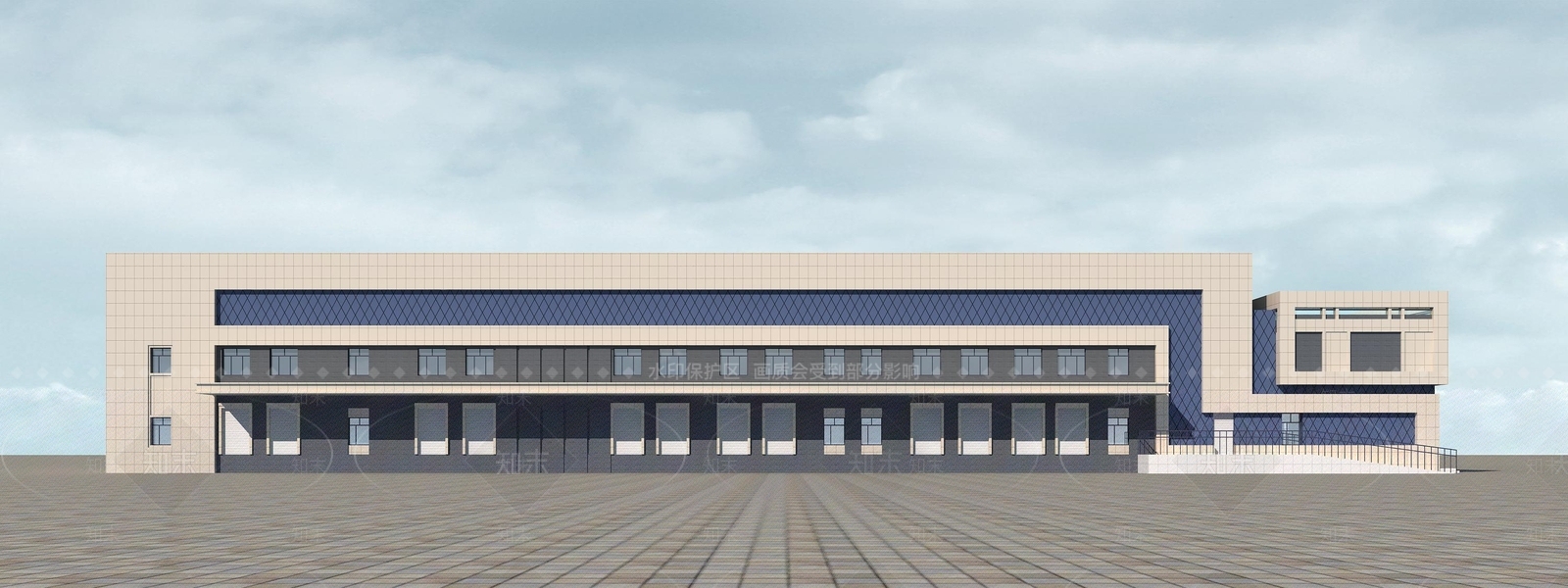 现代工业厂房3D模型下载【ID:1139993501】
