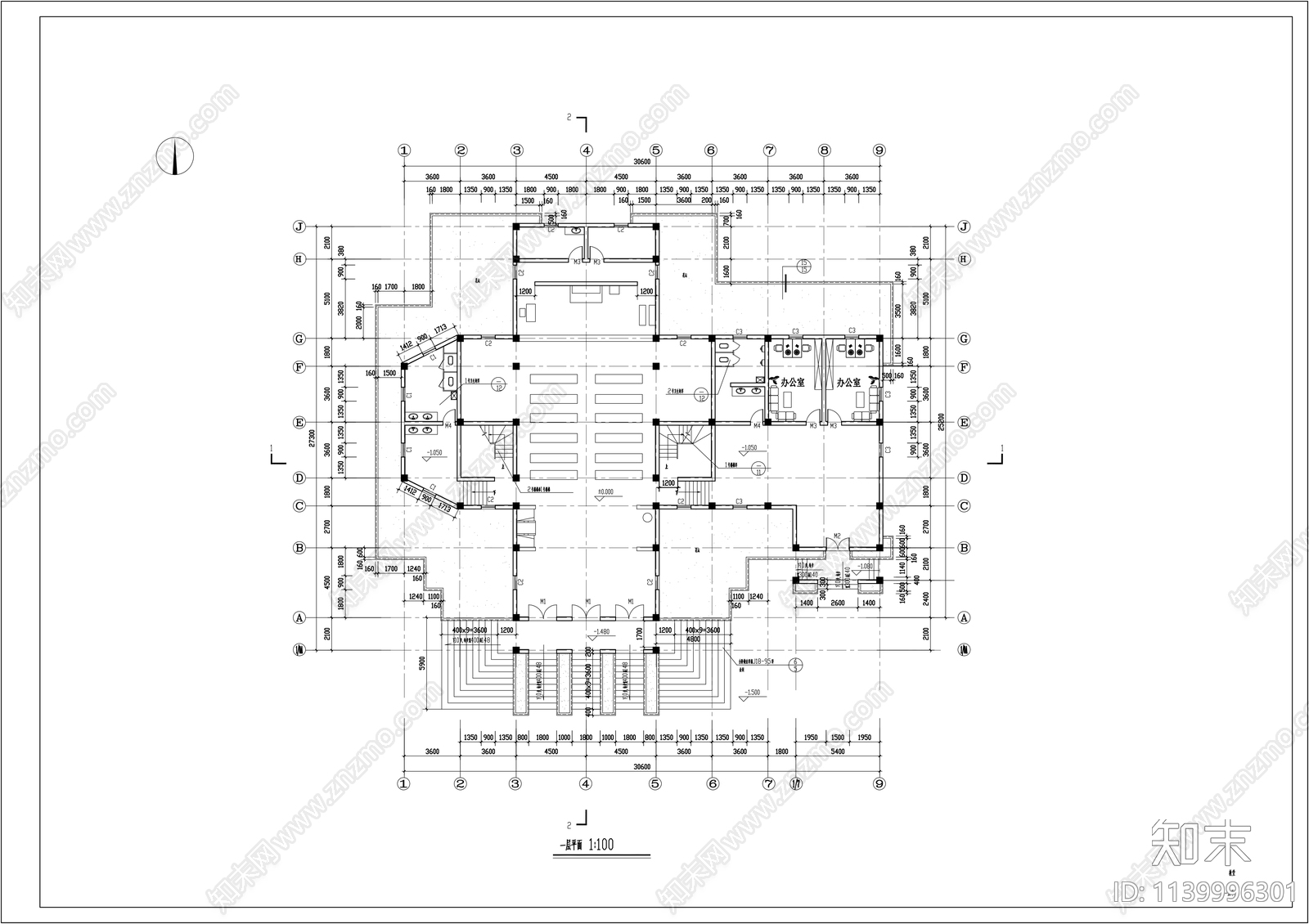 欧式教堂建筑cad施工图下载【ID:1139996301】