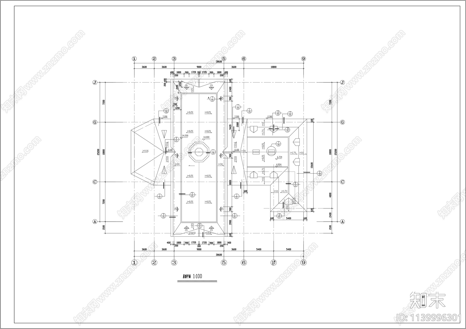 欧式教堂建筑cad施工图下载【ID:1139996301】