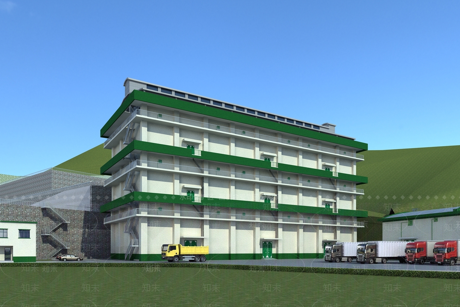 现代工业厂房3D模型下载【ID:1140014867】