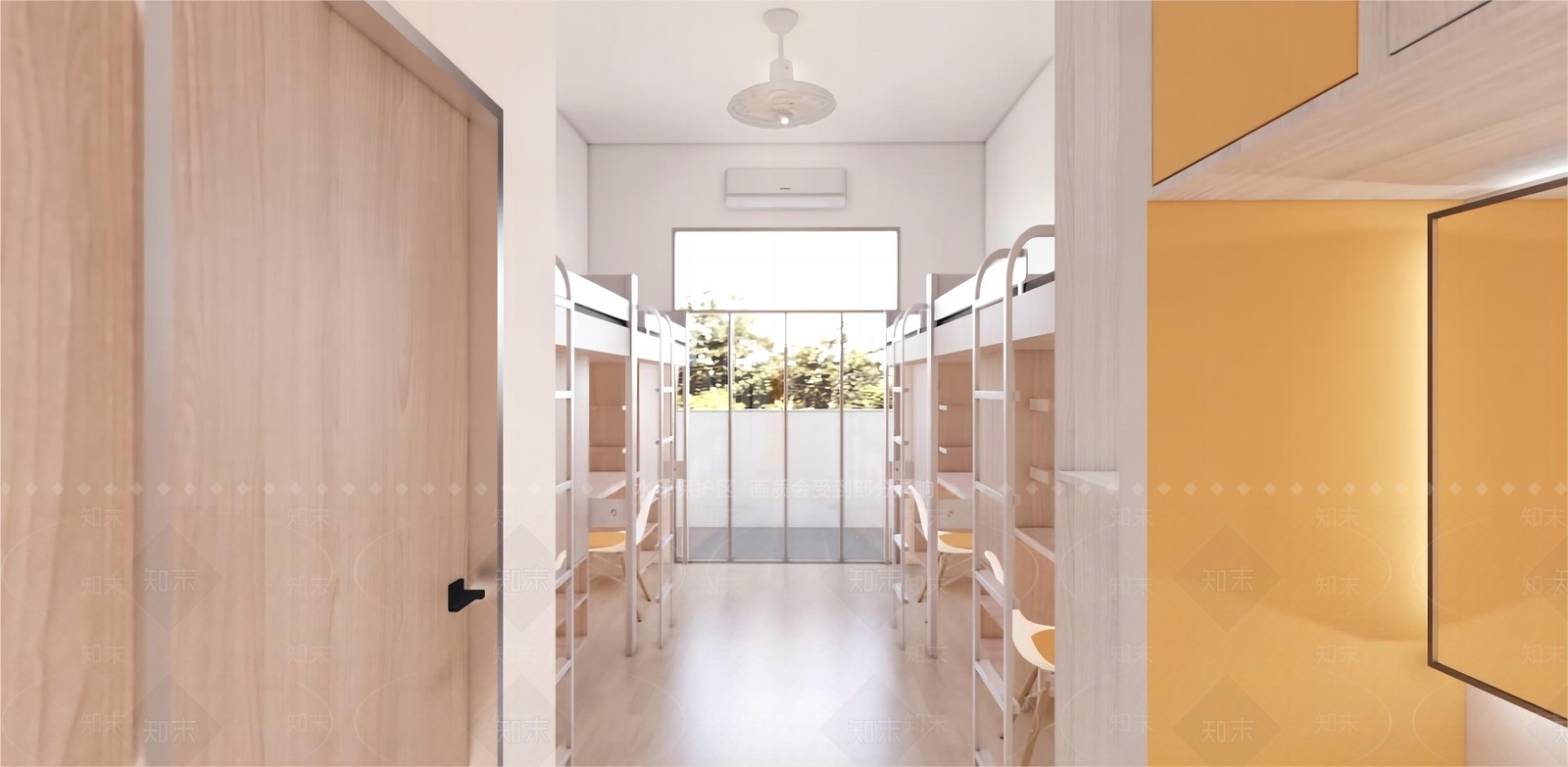 现代学校宿舍SU模型下载【ID:1140024944】