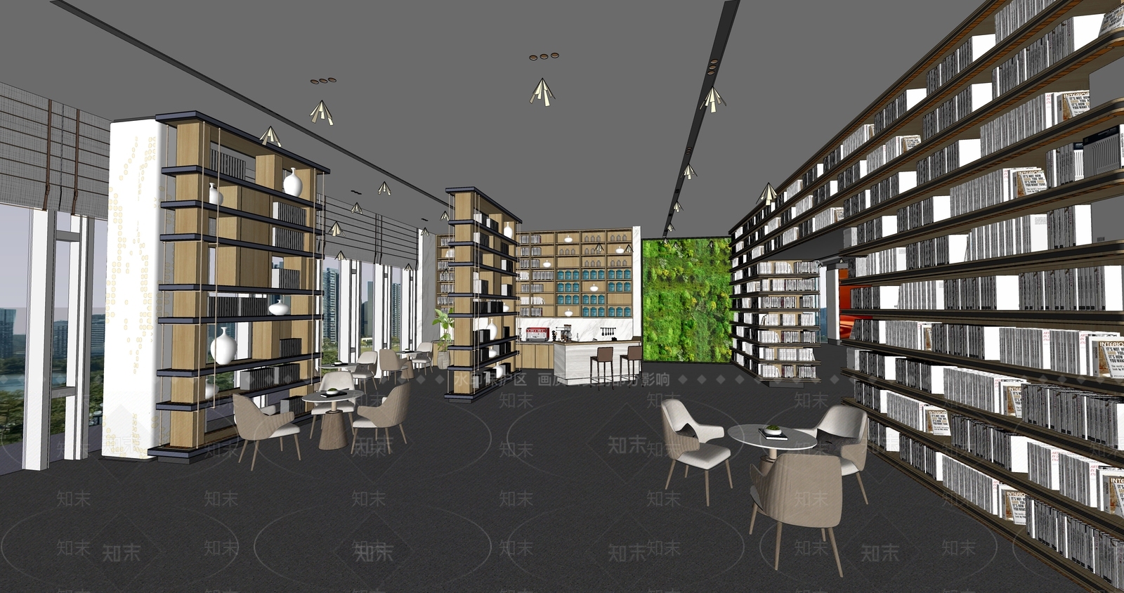 现代书店SU模型下载【ID:1140030989】