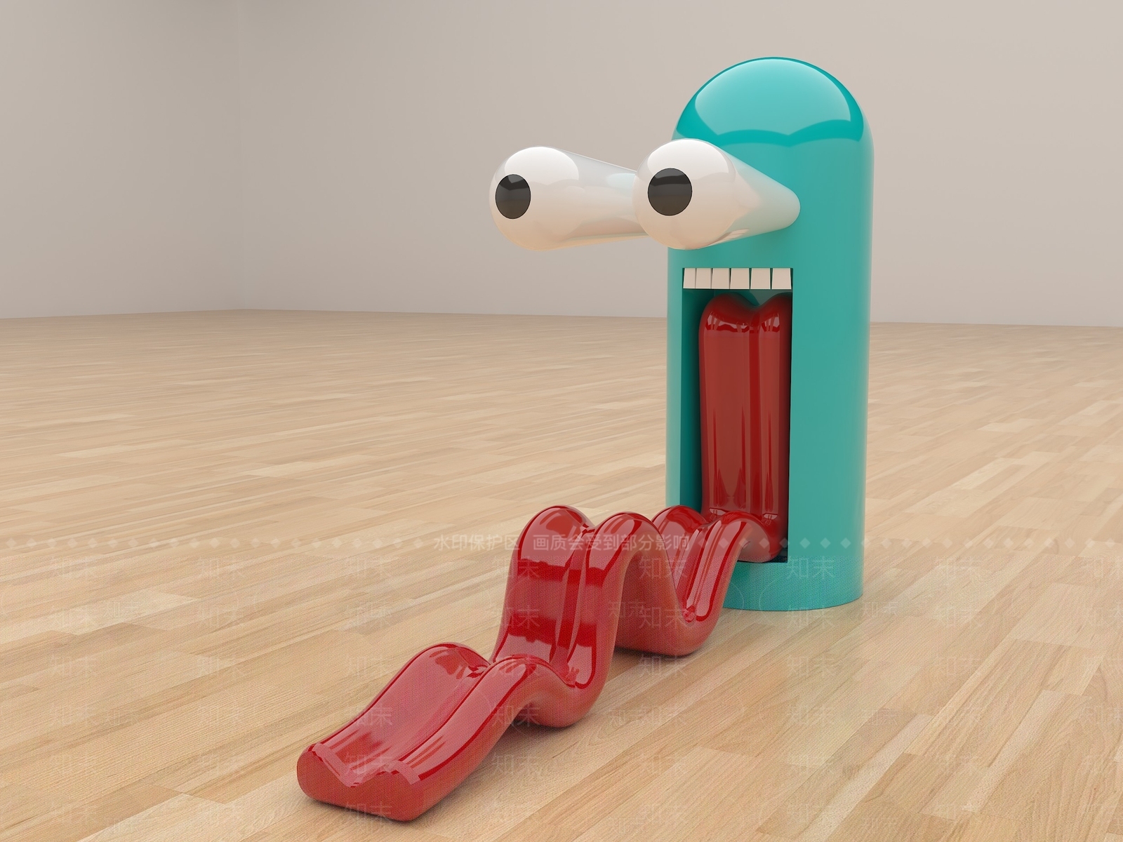 现代卡通人物表情雕塑摆件3D模型下载【ID:1140035074】