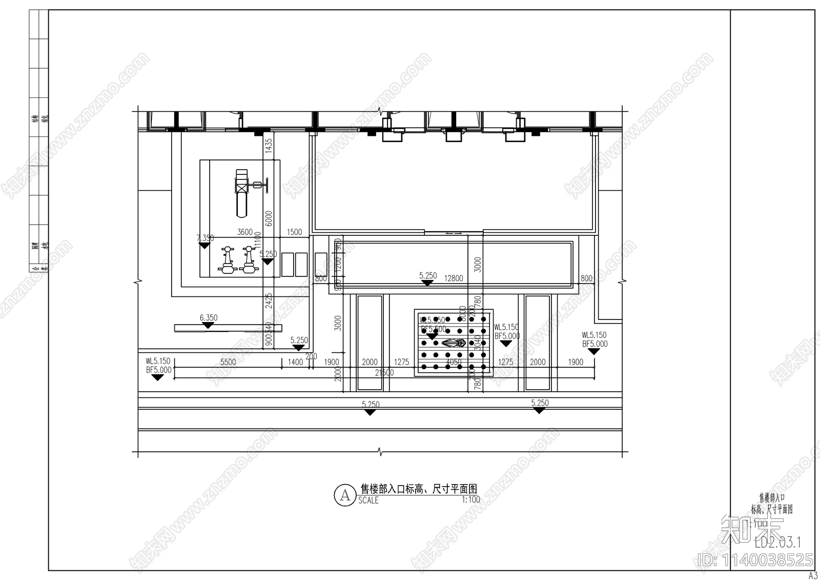 新中式雕塑跌水水景cad施工图下载【ID:1140038525】