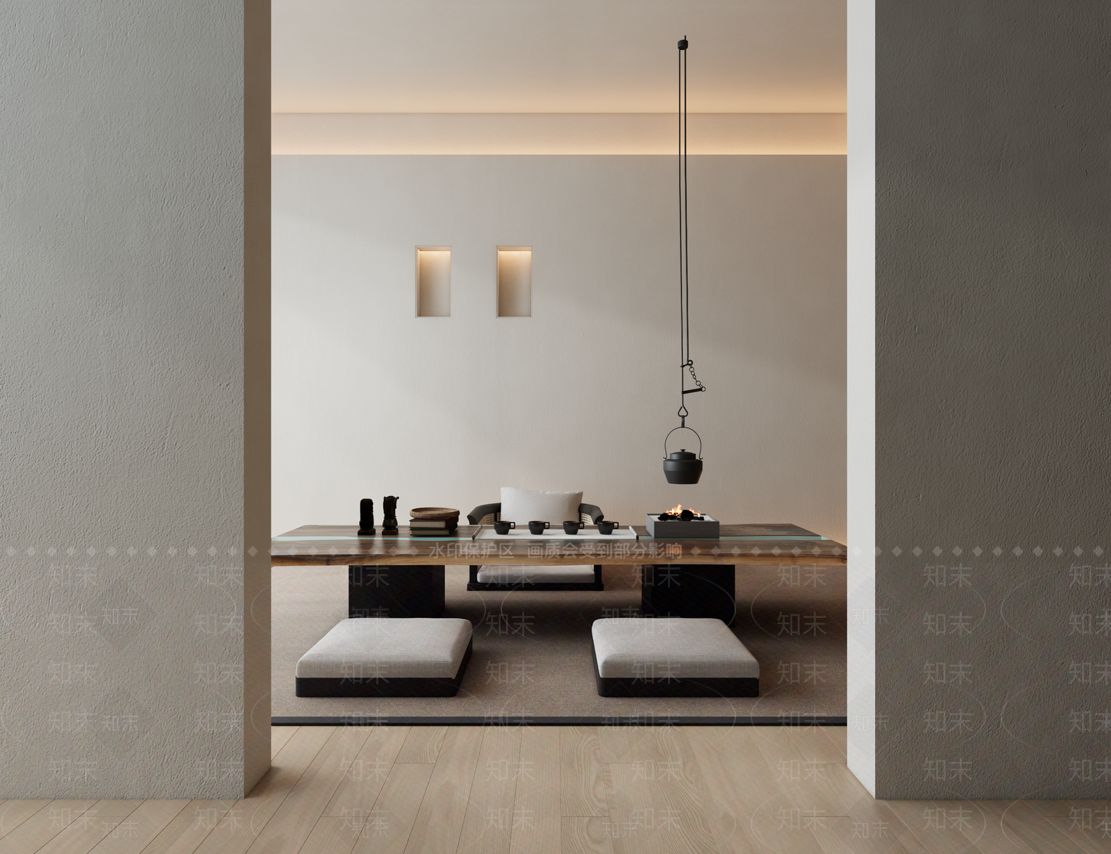 现代茶桌椅组合3D模型下载【ID:1140043641】
