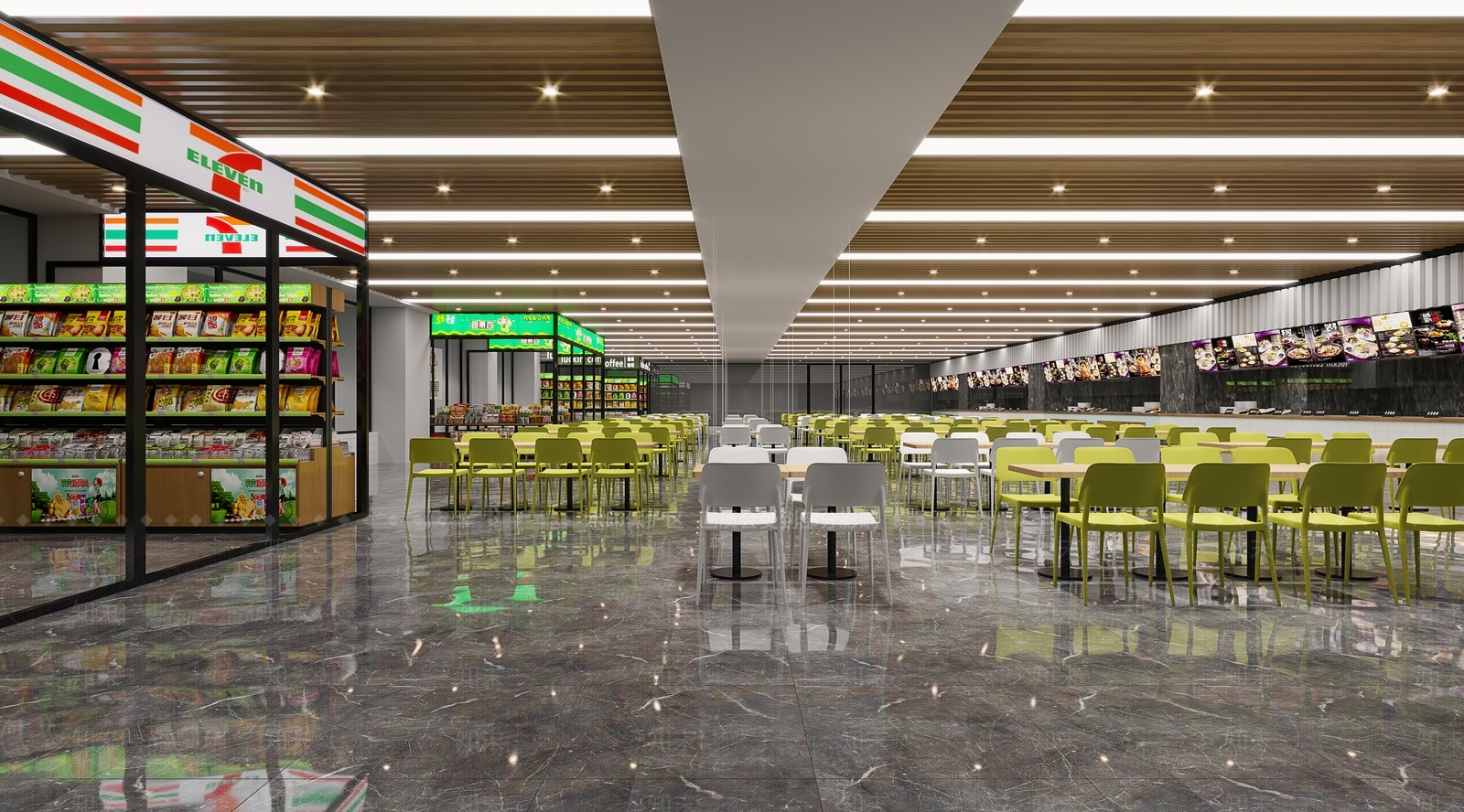 现代医院食堂3D模型下载【ID:1145584982】