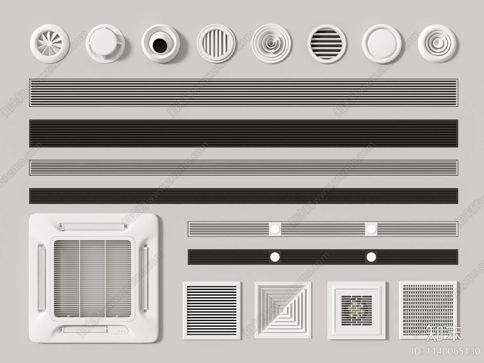 空调出风口3D模型下载【ID:1140065130】