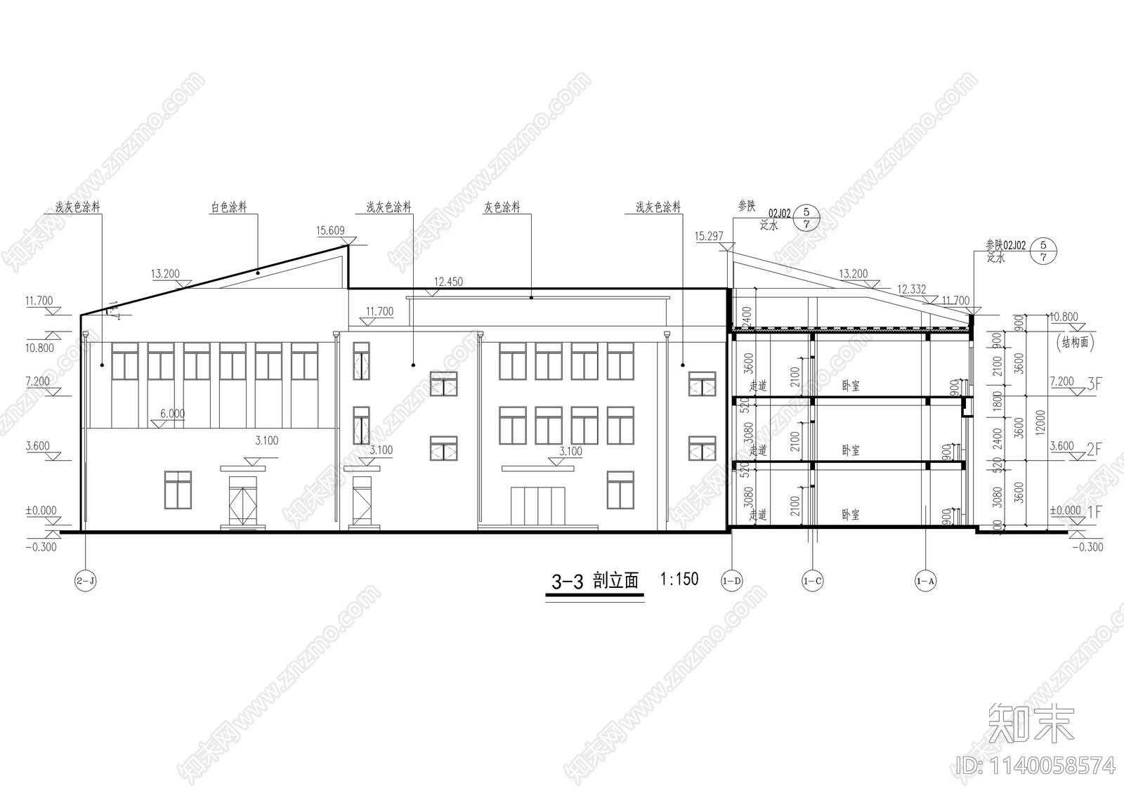 幼儿园建筑cad施工图下载【ID:1140058574】